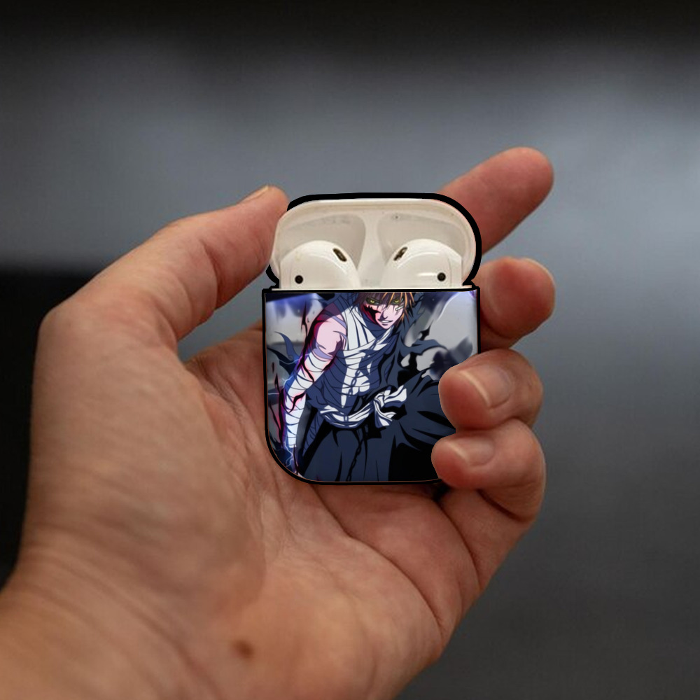 ブリーチ BLEACH AirPods 第2世代保護ケース ハードシェル ブラック 耐衝撃・防指紋・カラビナ付き