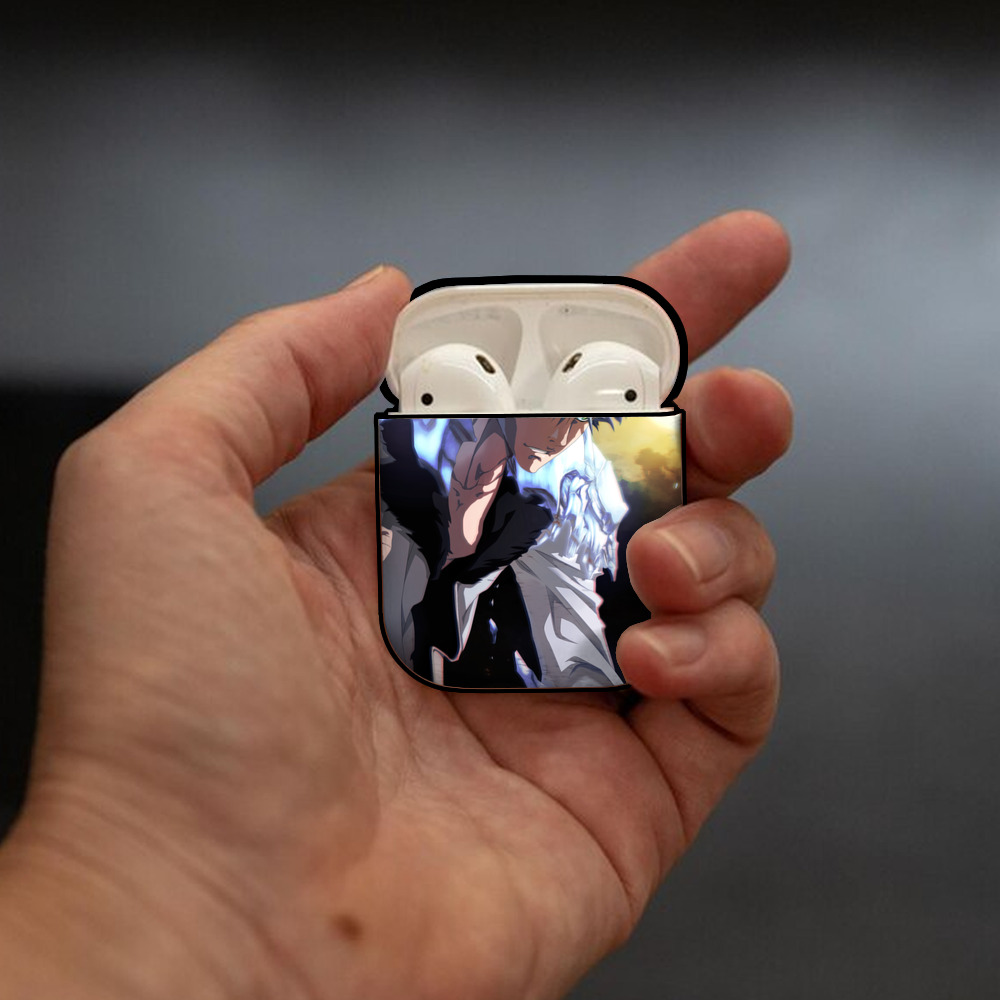 ブリーチ BLEACH AirPods 第2世代保護ケース ハードシェル ブラック 耐衝撃・防指紋・カラビナ付き