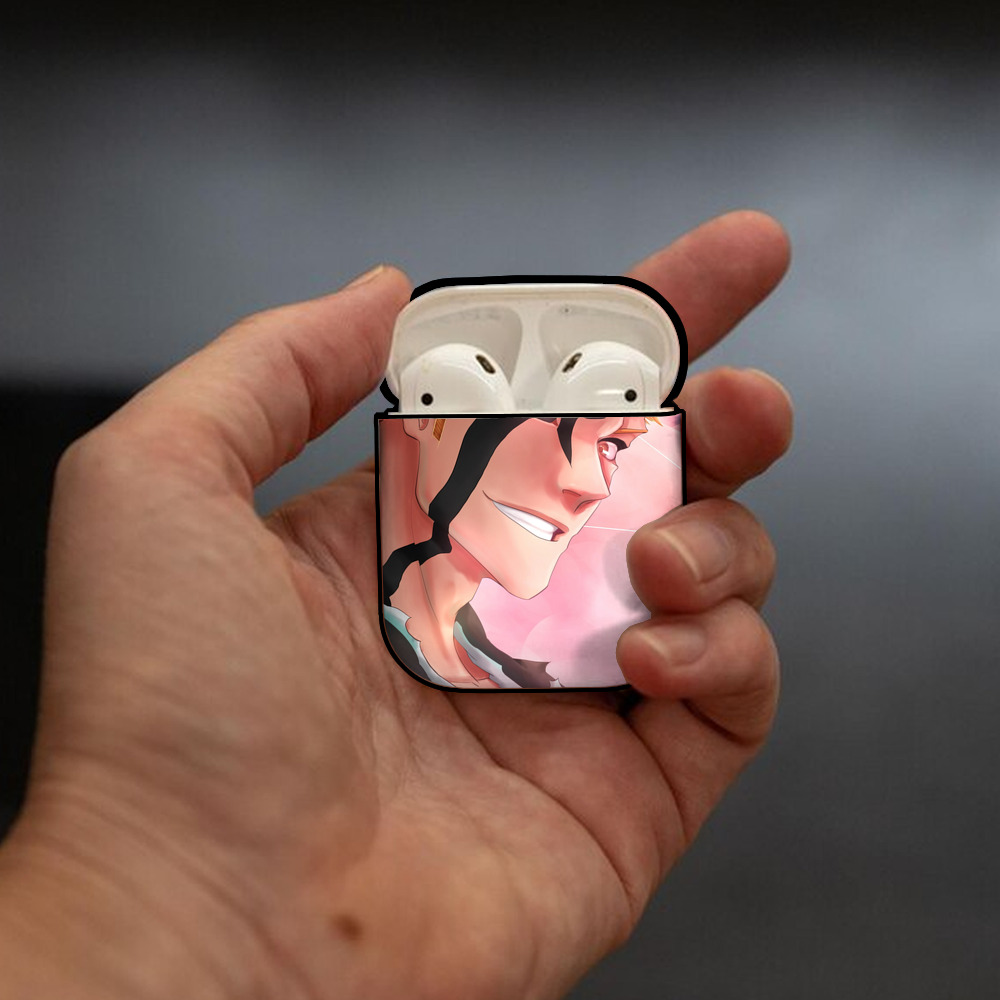 ブリーチ BLEACH AirPods 第2世代保護ケース ハードシェル ブラック 耐衝撃・防指紋・カラビナ付き