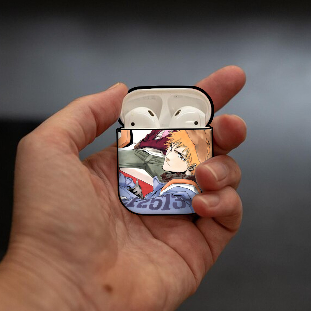 ブリーチ BLEACH AirPods 第2世代保護ケース ハードシェル ブラック 耐衝撃・防指紋・カラビナ付き