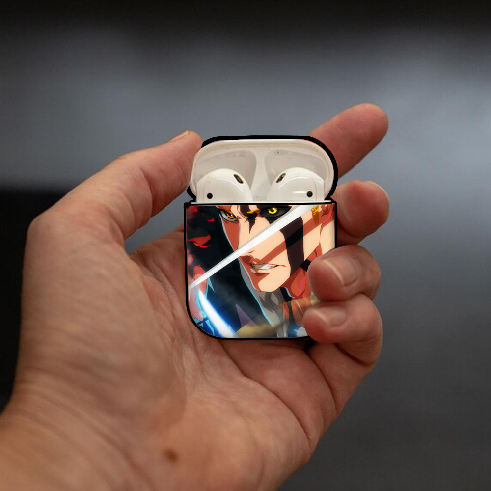 ブリーチ BLEACH AirPods 第2世代保護ケース ハードシェル ブラック 耐衝撃・防指紋・カラビナ付き