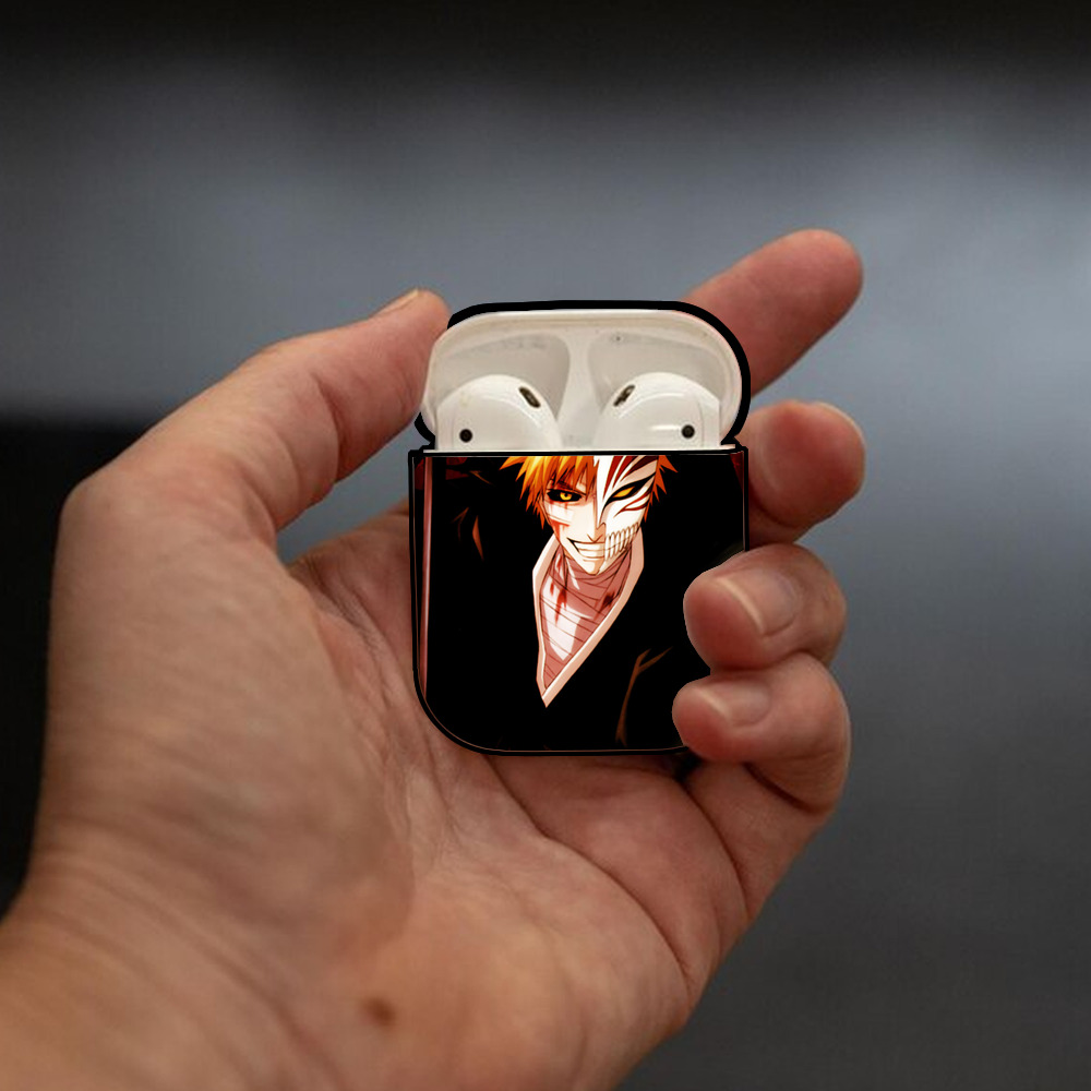 ブリーチ BLEACH AirPods 第2世代保護ケース ハードシェル ブラック 耐衝撃・防指紋・カラビナ付き