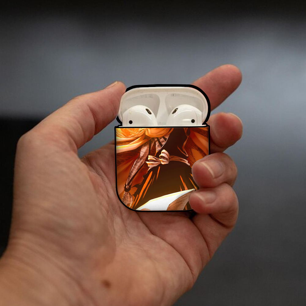 ブリーチ BLEACH AirPods 第2世代保護ケース ハードシェル ブラック 耐衝撃・防指紋・カラビナ付き