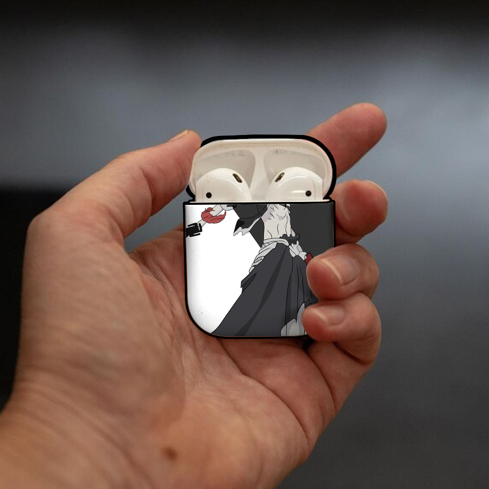ブリーチ BLEACH AirPods 第2世代保護ケース ハードシェル ブラック 耐衝撃・防指紋・カラビナ付き