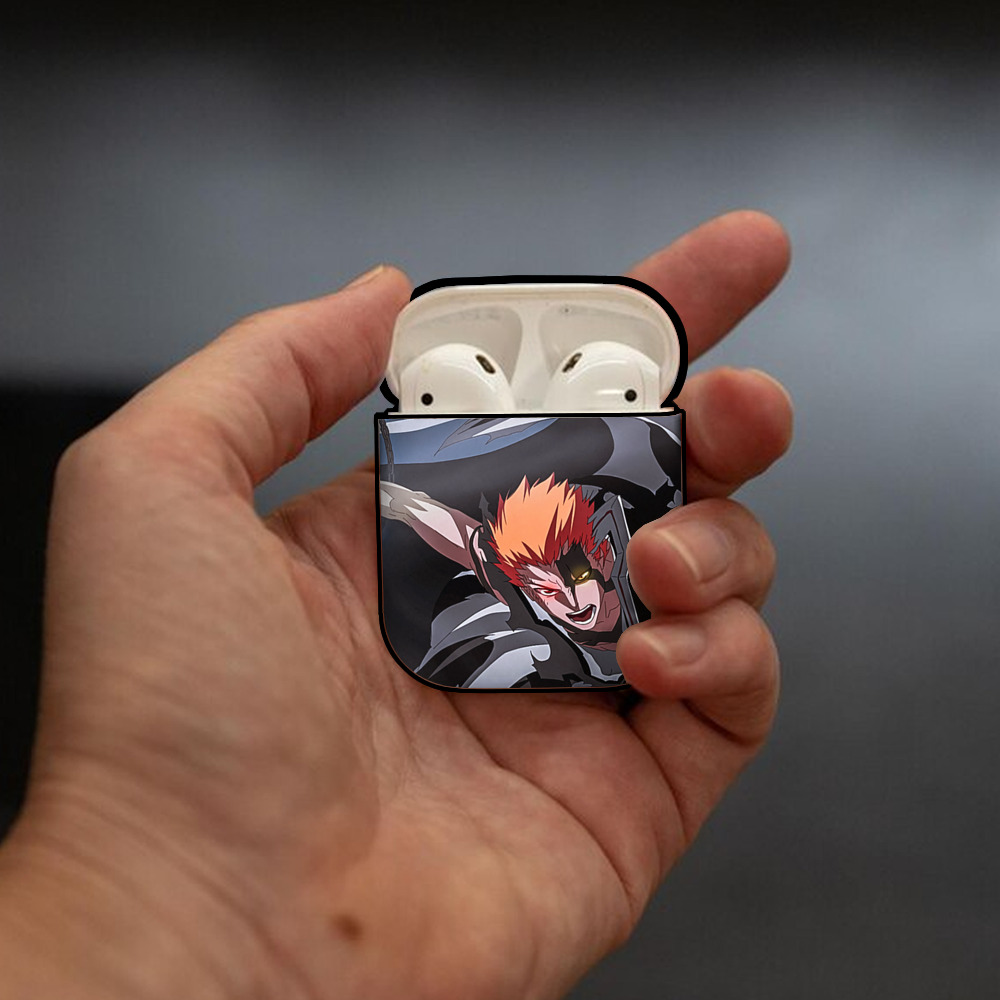 ブリーチ BLEACH AirPods 第2世代保護ケース ハードシェル ブラック 耐衝撃・防指紋・カラビナ付き