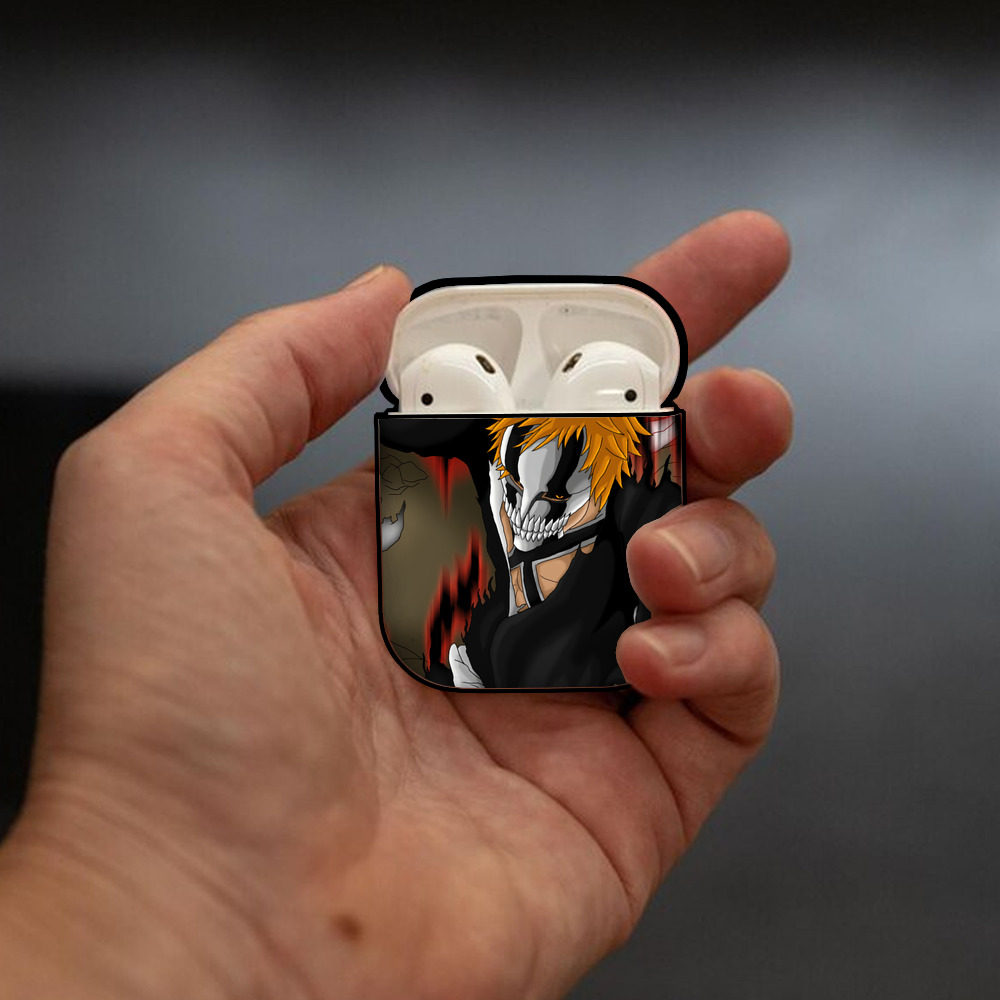 ブリーチ BLEACH AirPods 第2世代保護ケース ハードシェル ブラック 耐衝撃・防指紋・カラビナ付き