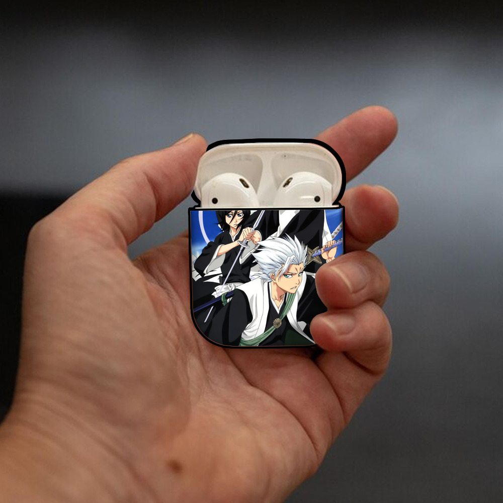 ブリーチ BLEACH AirPods 第2世代保護ケース ハードシェル ブラック 耐衝撃・防指紋・カラビナ付き