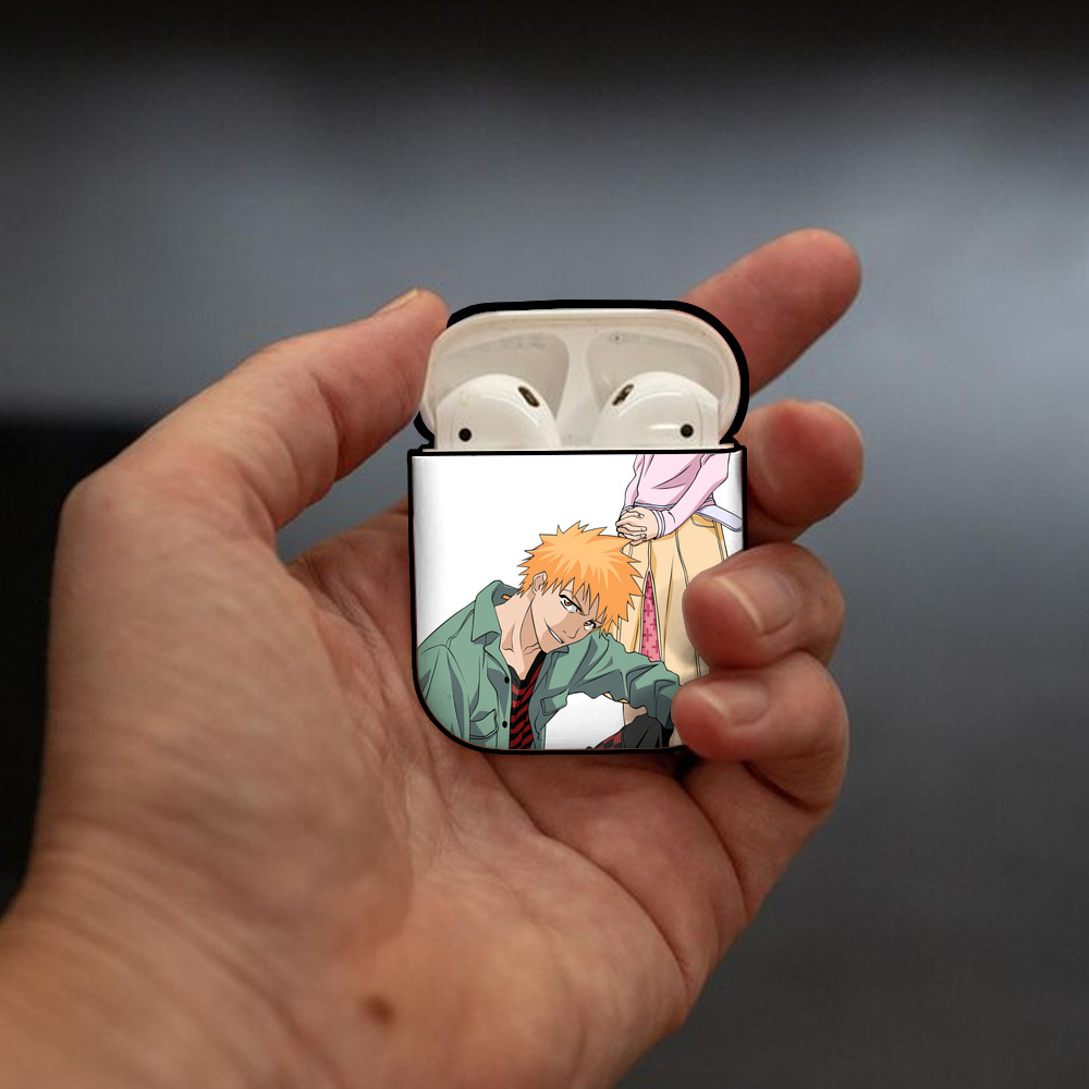 ブリーチ BLEACH AirPods 第2世代保護ケース ハードシェル ブラック 耐衝撃・防指紋・カラビナ付き