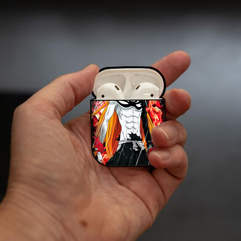 ブリーチ BLEACH AirPods 第2世代保護ケース ハードシェル ブラック 耐衝撃・防指紋・カラビナ付き