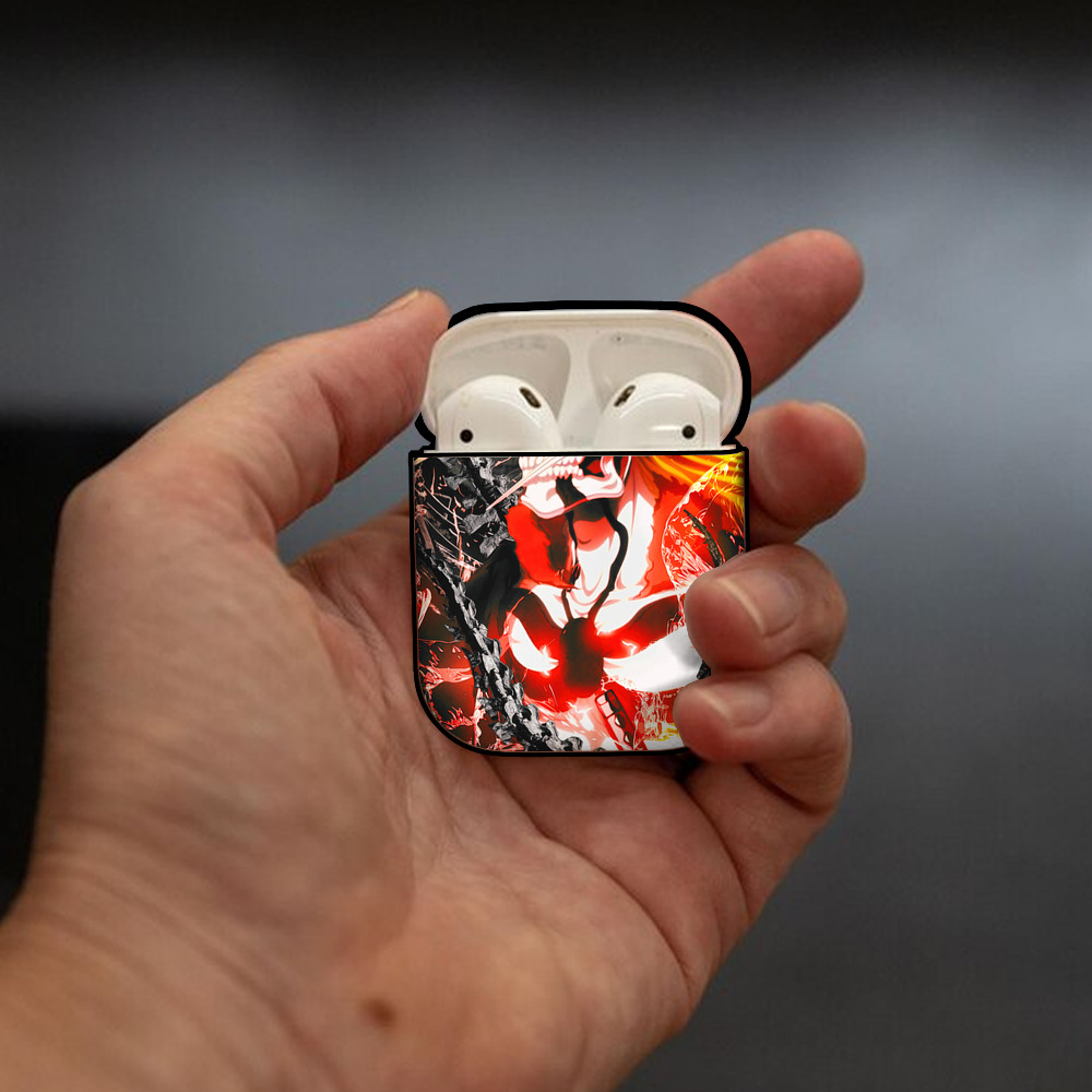 ブリーチ BLEACH AirPods 第2世代保護ケース ハードシェル ブラック 耐衝撃・防指紋・カラビナ付き