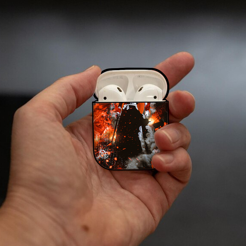 ブリーチ BLEACH AirPods 第2世代保護ケース ハードシェル ブラック 耐衝撃・防指紋・カラビナ付き