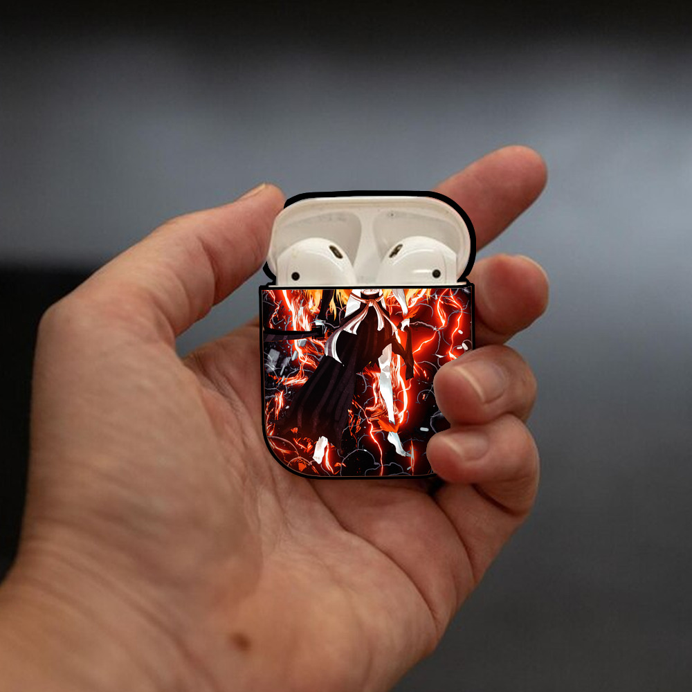 ブリーチ BLEACH AirPods 第2世代保護ケース ハードシェル ブラック 耐衝撃・防指紋・カラビナ付き