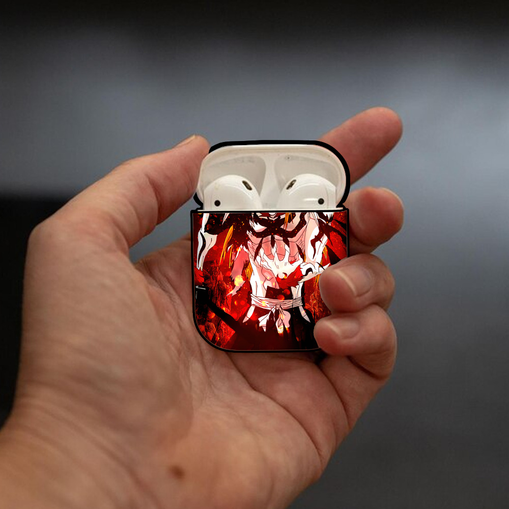 ブリーチ BLEACH AirPods 第2世代保護ケース ハードシェル ブラック 耐衝撃・防指紋・カラビナ付き
