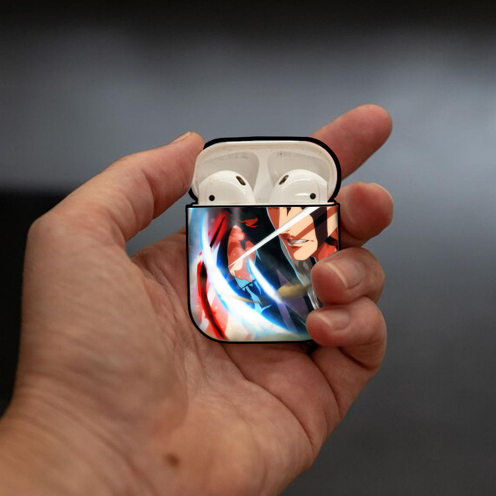ブリーチ BLEACH AirPods 第2世代保護ケース ハードシェル ブラック 耐衝撃・防指紋・カラビナ付き
