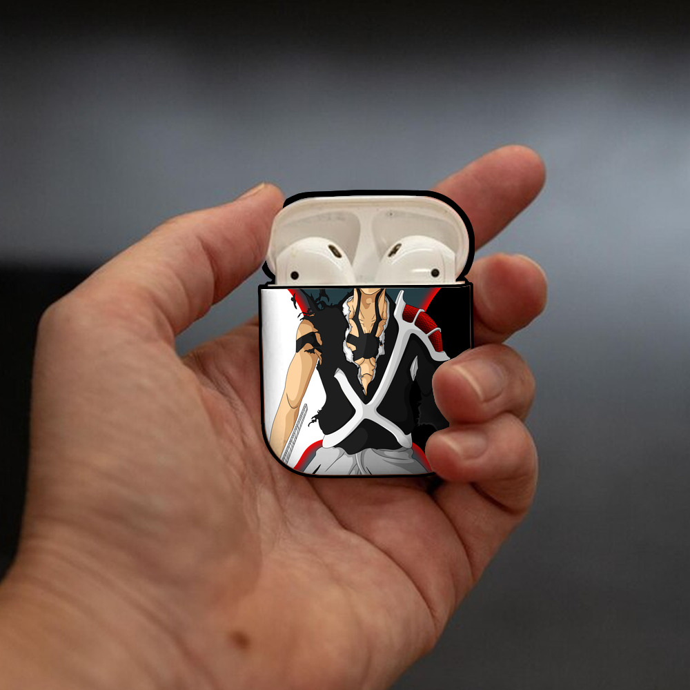 ブリーチ BLEACH AirPods 第2世代保護ケース ハードシェル ブラック 耐衝撃・防指紋・カラビナ付き