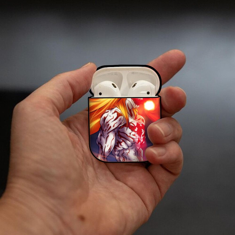 ブリーチ BLEACH AirPods 第2世代保護ケース ハードシェル ブラック 耐衝撃・防指紋・カラビナ付き