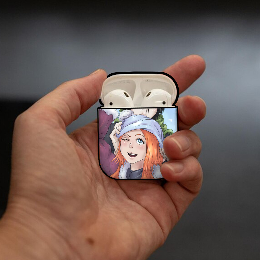 ブリーチ BLEACH AirPods 第2世代保護ケース ハードシェル ブラック 耐衝撃・防指紋・カラビナ付き