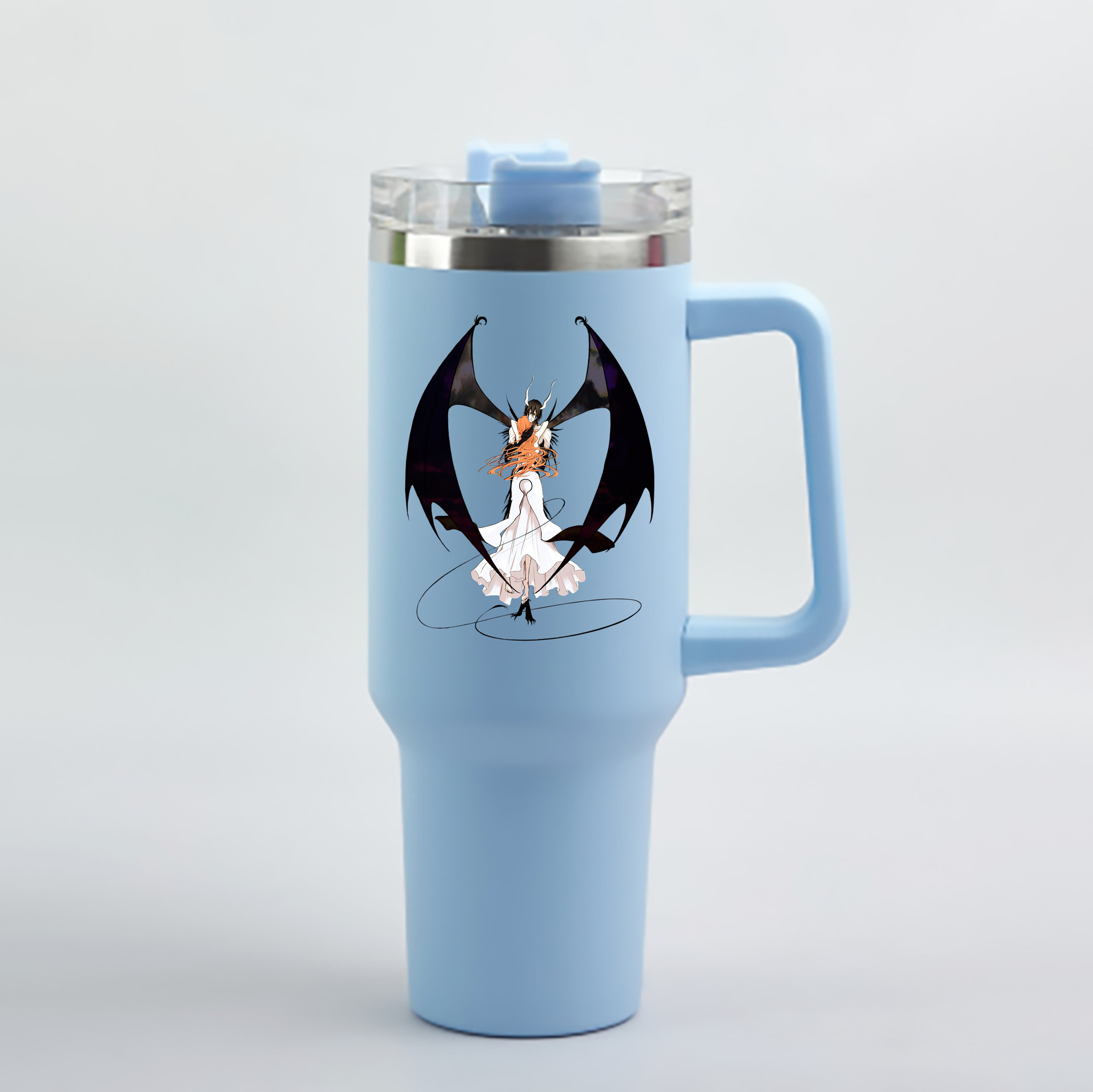 （画像用） ブリーチ ウルキオラ·シファー BLEACH Ulquiorra cifer 1200mL車用タンブラー - クリスタルステッカー（プラスチックストロー付き）