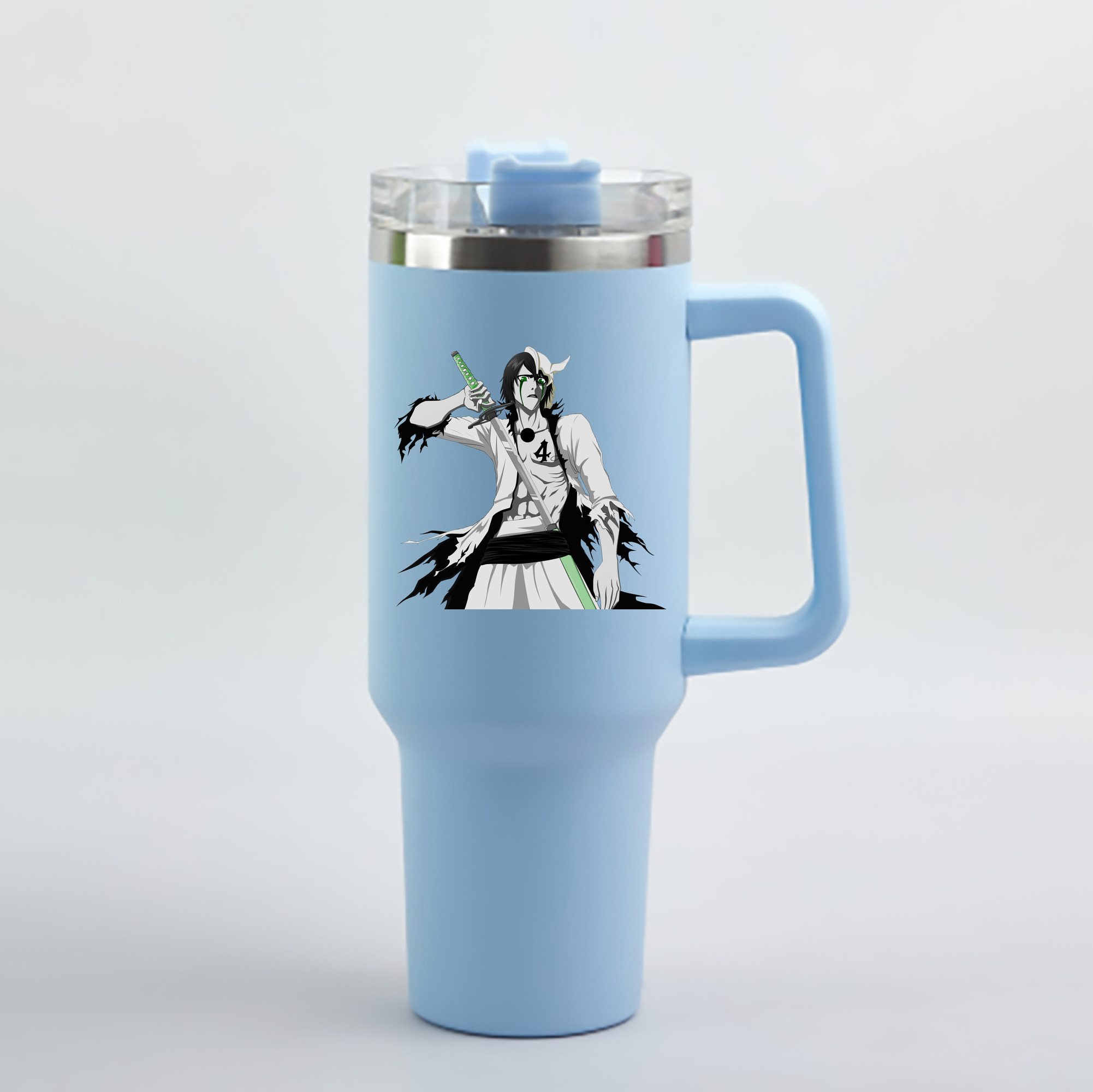 （画像用） ブリーチ ウルキオラ·シファー BLEACH Ulquiorra cifer 1200mL車用タンブラー - クリスタルステッカー（プラスチックストロー付き）