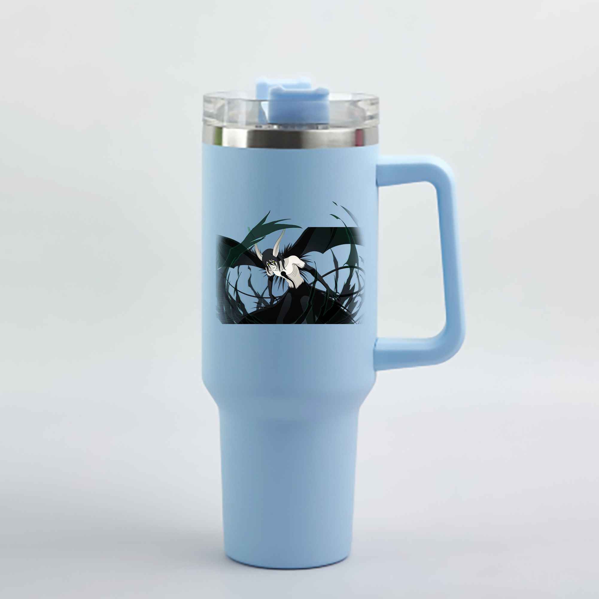 （画像用） ブリーチ ウルキオラ·シファー BLEACH Ulquiorra cifer 1200mL車用タンブラー - クリスタルステッカー（プラスチックストロー付き）