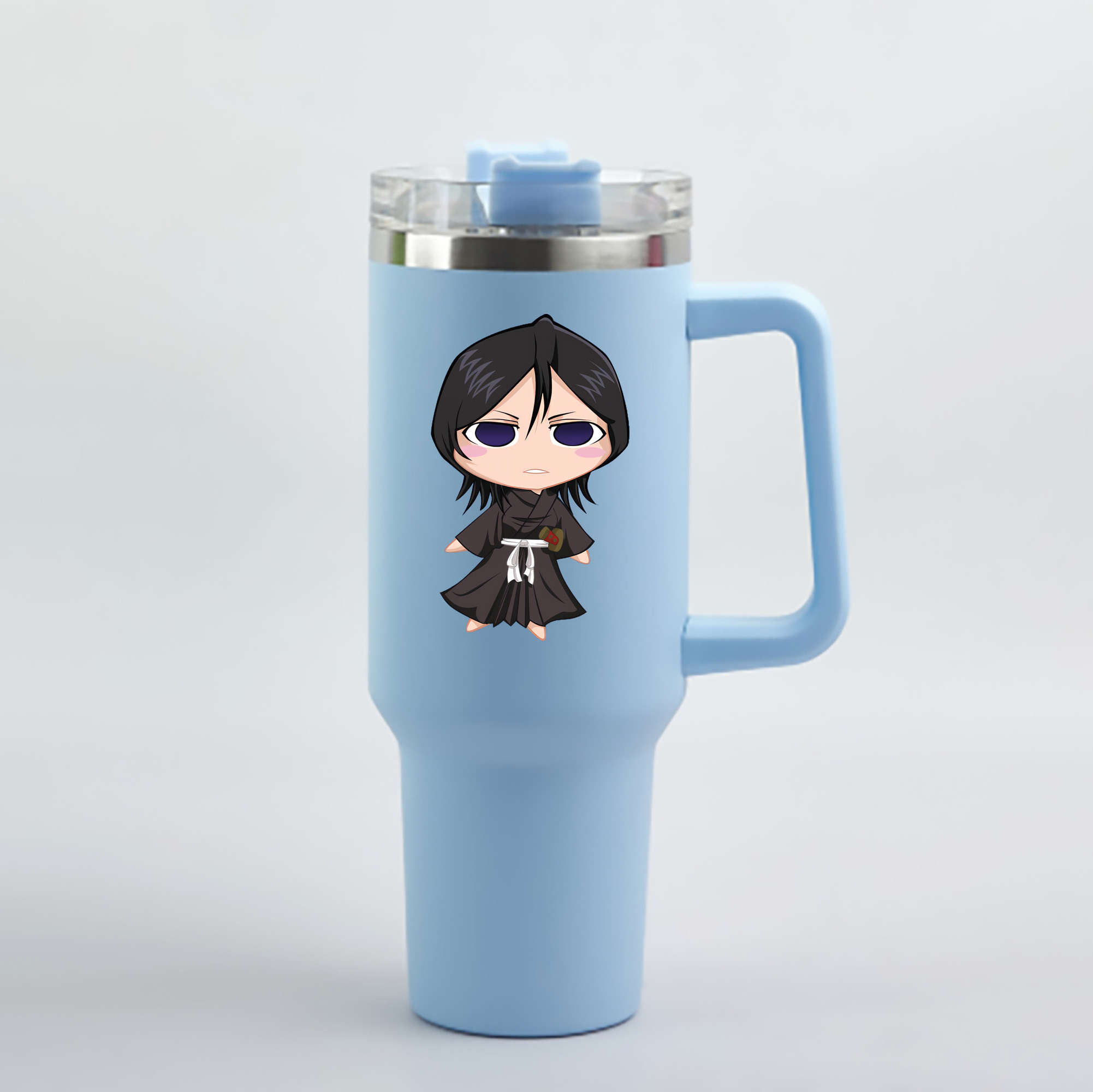 （画像用） ブリーチ 朽木ルキア BLEACH Kuchiki Rukia 1200mL車用タンブラー - クリスタルステッカー（プラスチックストロー付き）