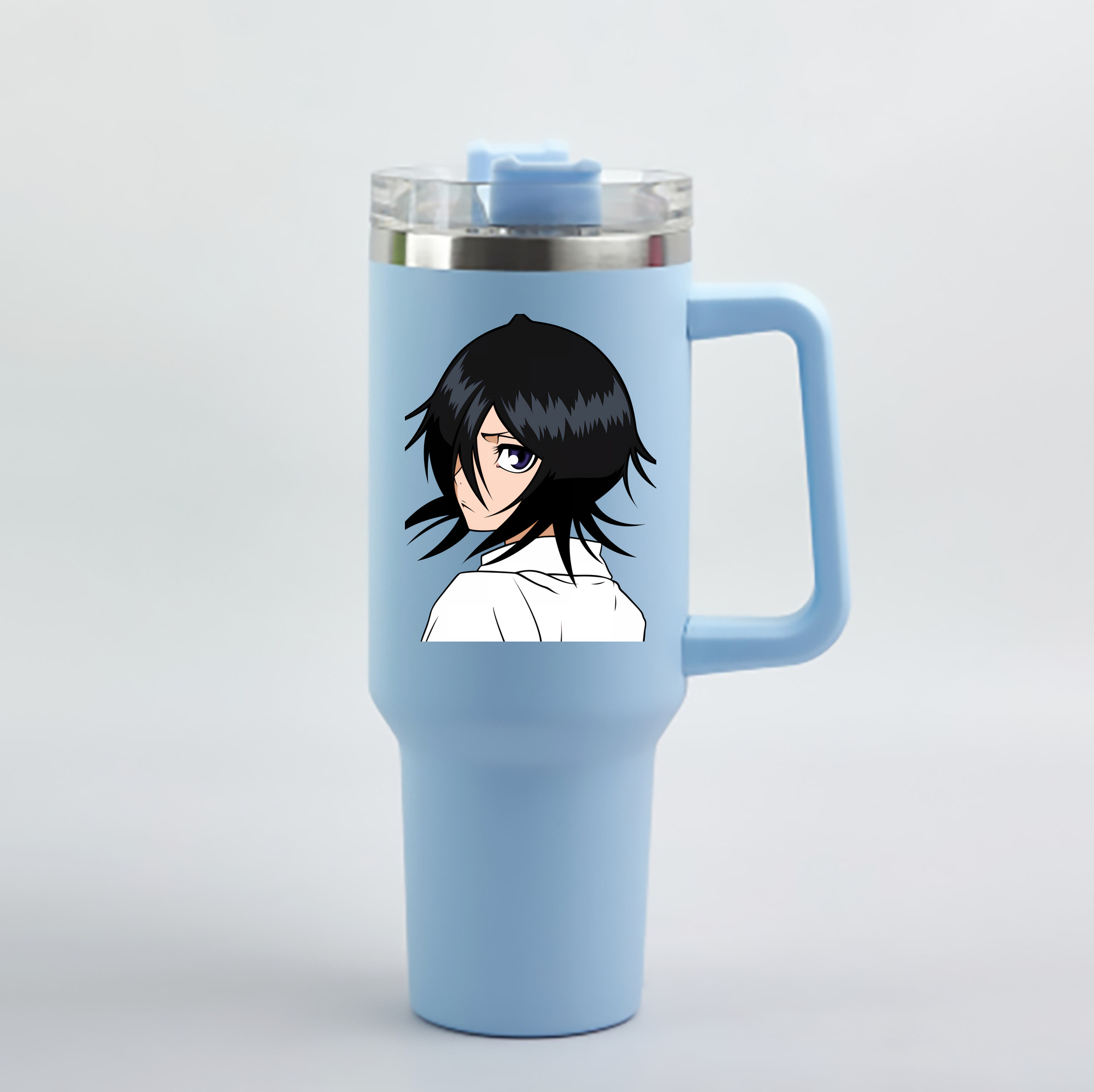 （画像用） ブリーチ 朽木ルキア BLEACH Kuchiki Rukia 1200mL車用タンブラー - クリスタルステッカー（プラスチックストロー付き）