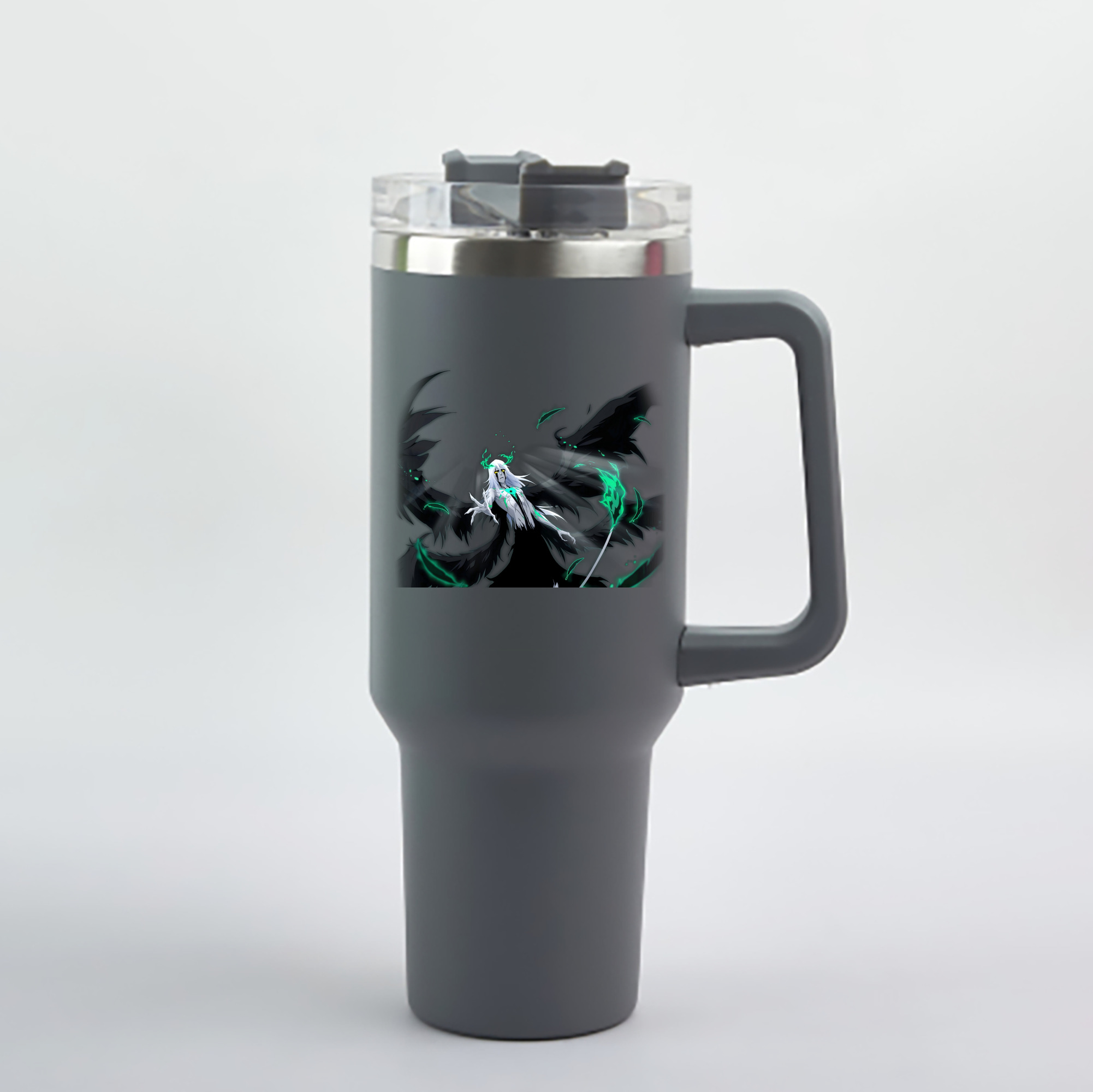 （画像用） ブリーチ ウルキオラ·シファー BLEACH Ulquiorra cifer 1200mL車用タンブラー - クリスタルステッカー（プラスチックストロー付き）
