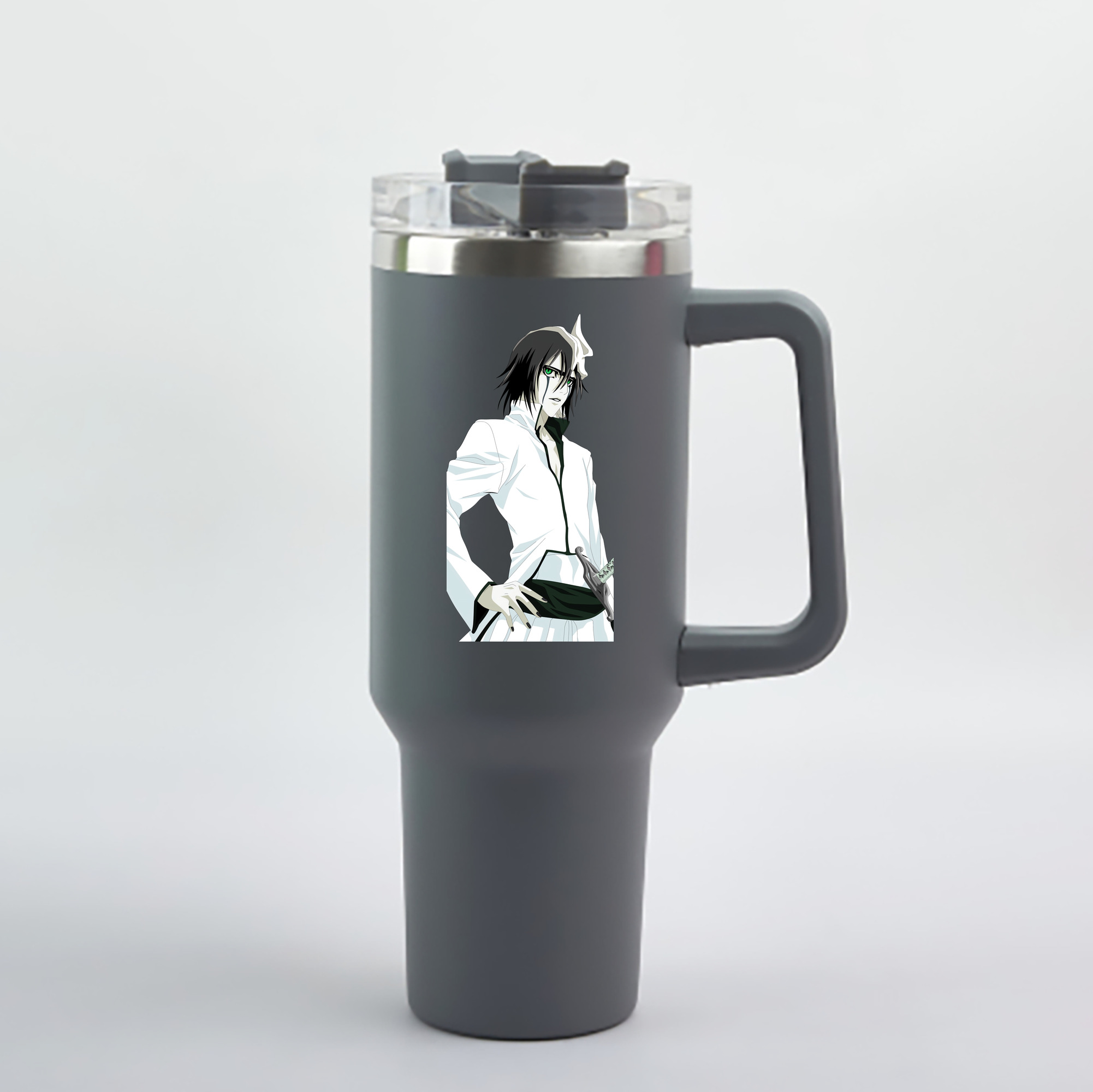 （画像用） ブリーチ ウルキオラ·シファー BLEACH Ulquiorra cifer 1200mL車用タンブラー - クリスタルステッカー（プラスチックストロー付き）