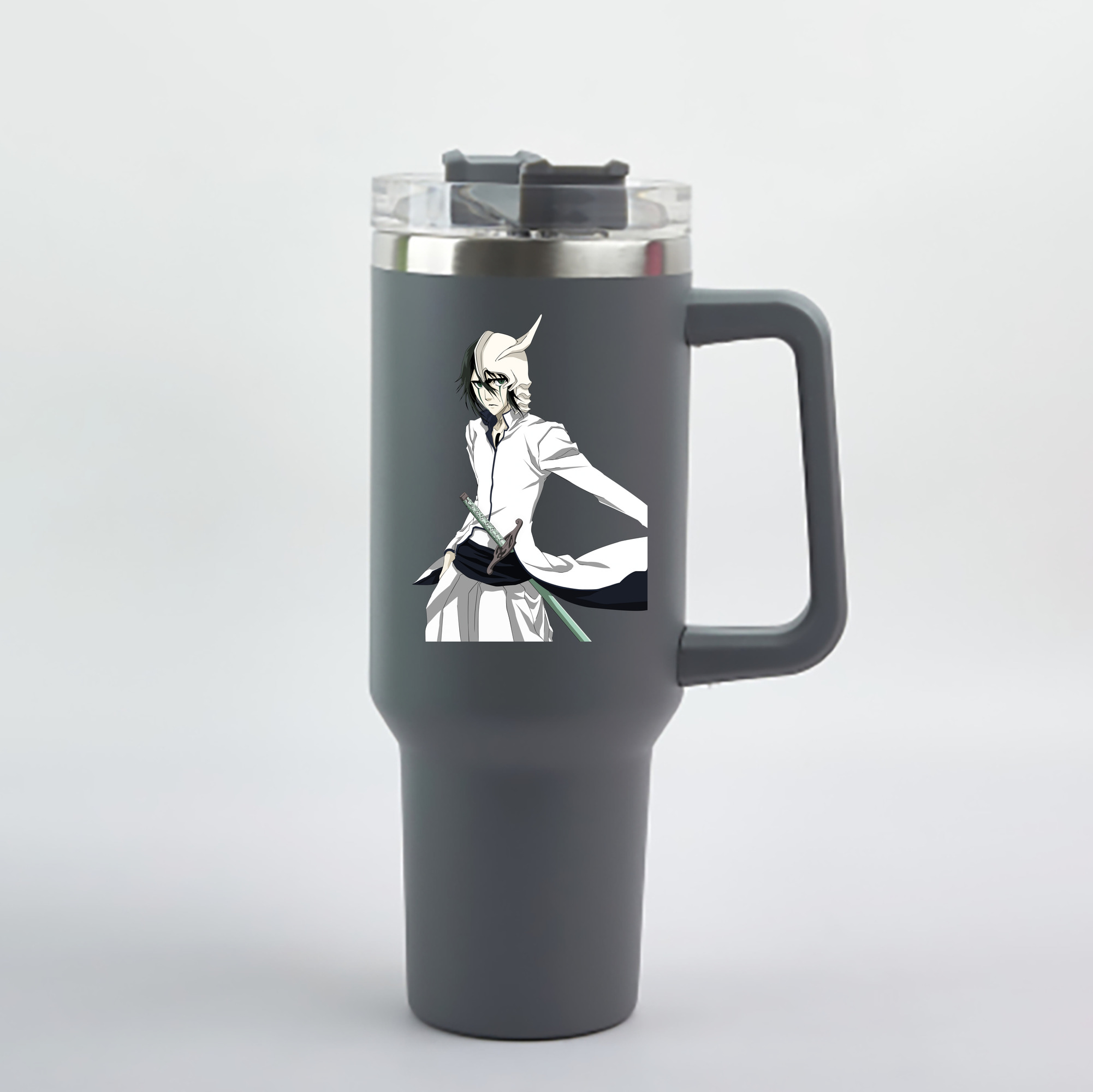 （画像用） ブリーチ ウルキオラ·シファー BLEACH Ulquiorra cifer 1200mL車用タンブラー - クリスタルステッカー（プラスチックストロー付き）