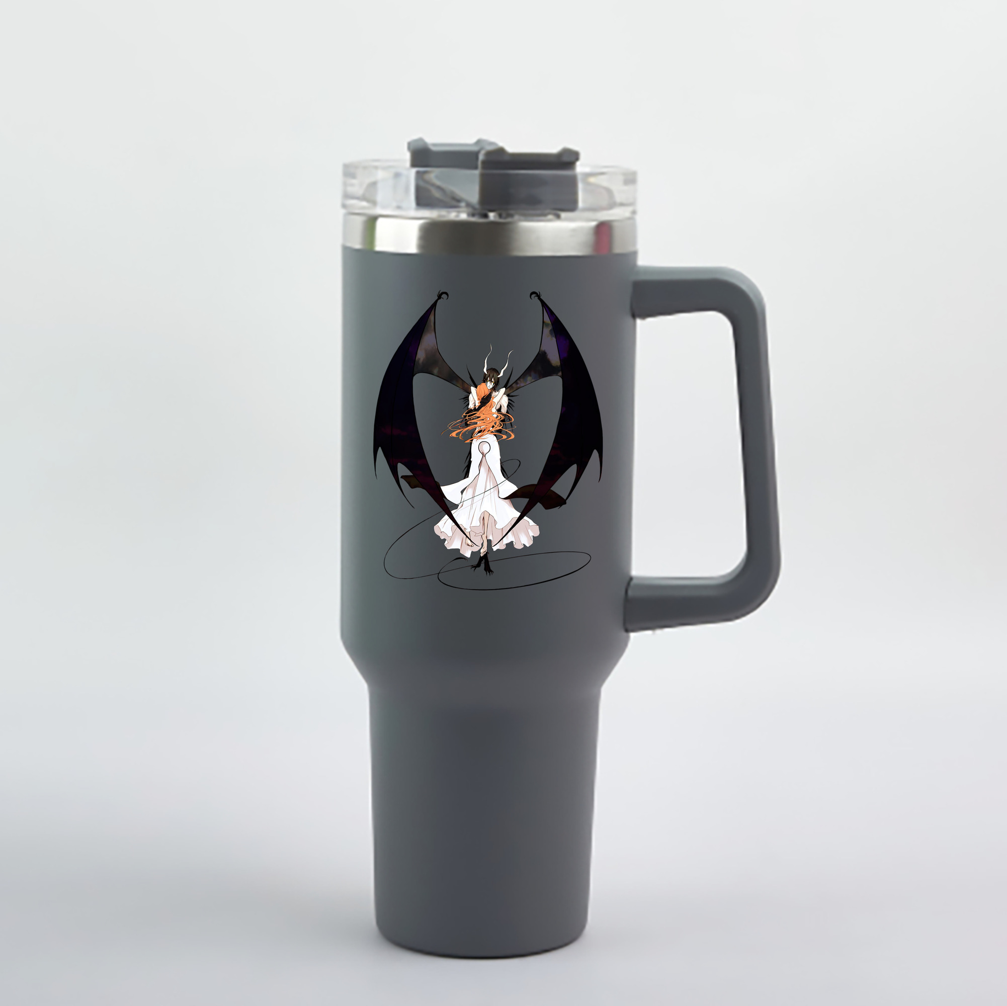 （画像用） ブリーチ ウルキオラ·シファー BLEACH Ulquiorra cifer 1200mL車用タンブラー - クリスタルステッカー（プラスチックストロー付き）