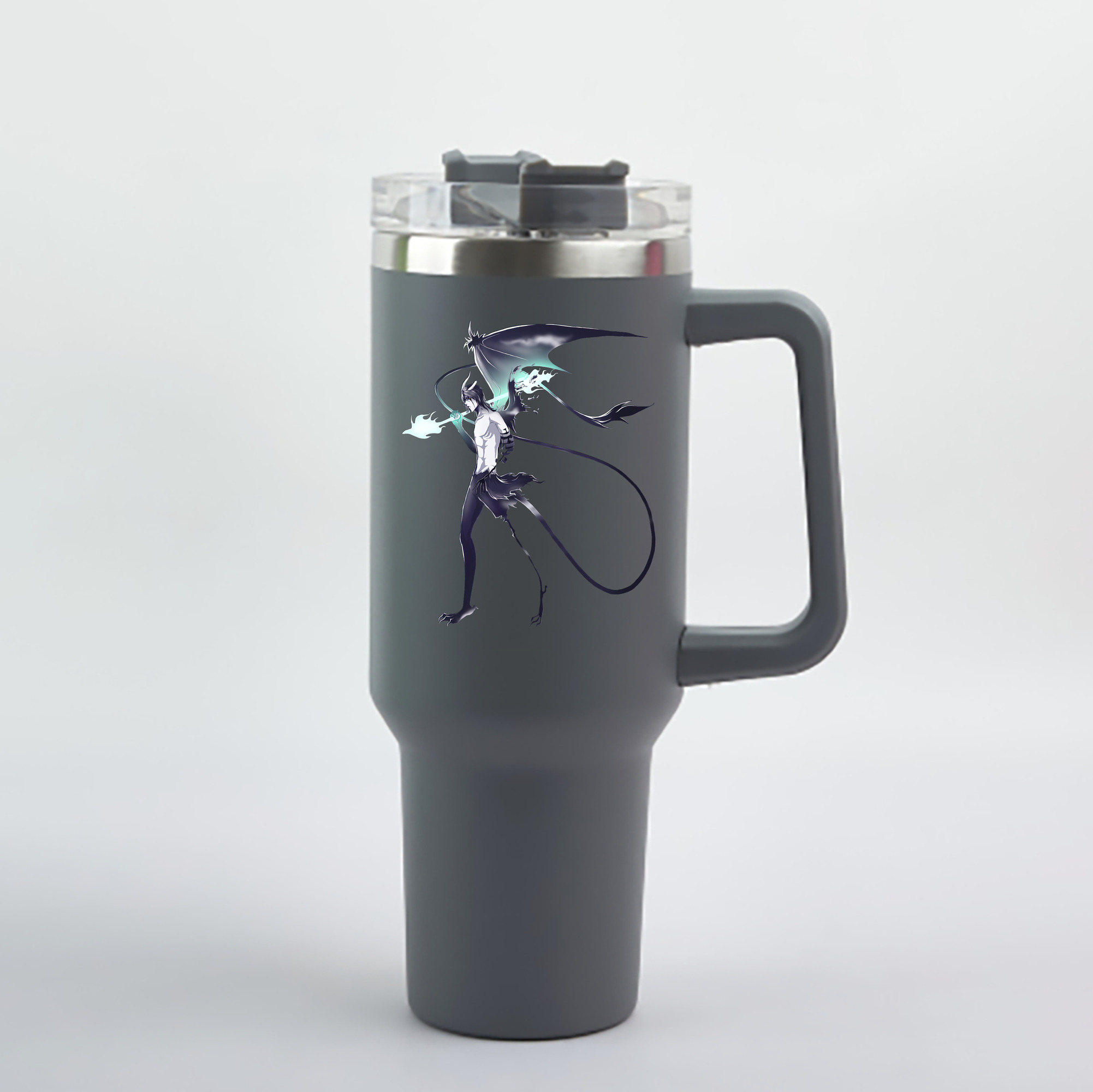（画像用） ブリーチ ウルキオラ·シファー BLEACH Ulquiorra cifer 1200mL車用タンブラー - クリスタルステッカー（プラスチックストロー付き）