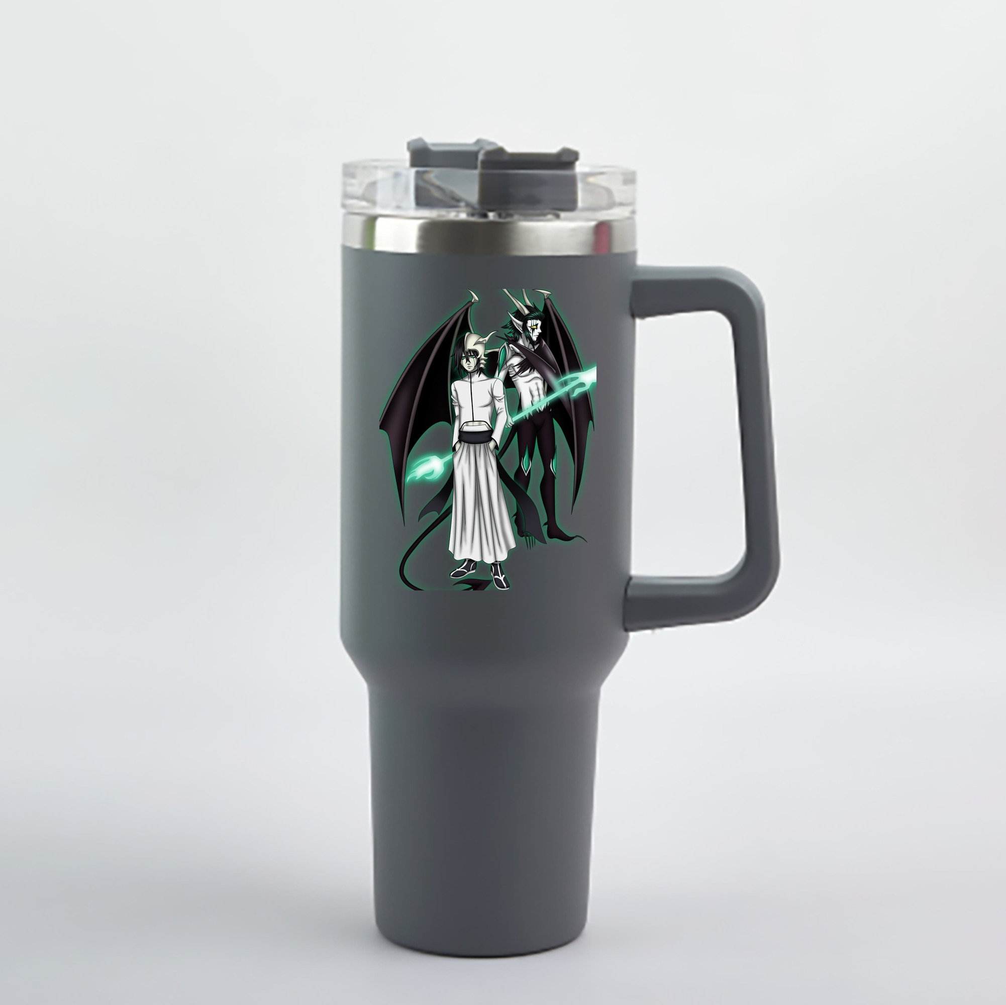 （画像用） ブリーチ ウルキオラ·シファー BLEACH Ulquiorra cifer 1200mL車用タンブラー - クリスタルステッカー（プラスチックストロー付き）