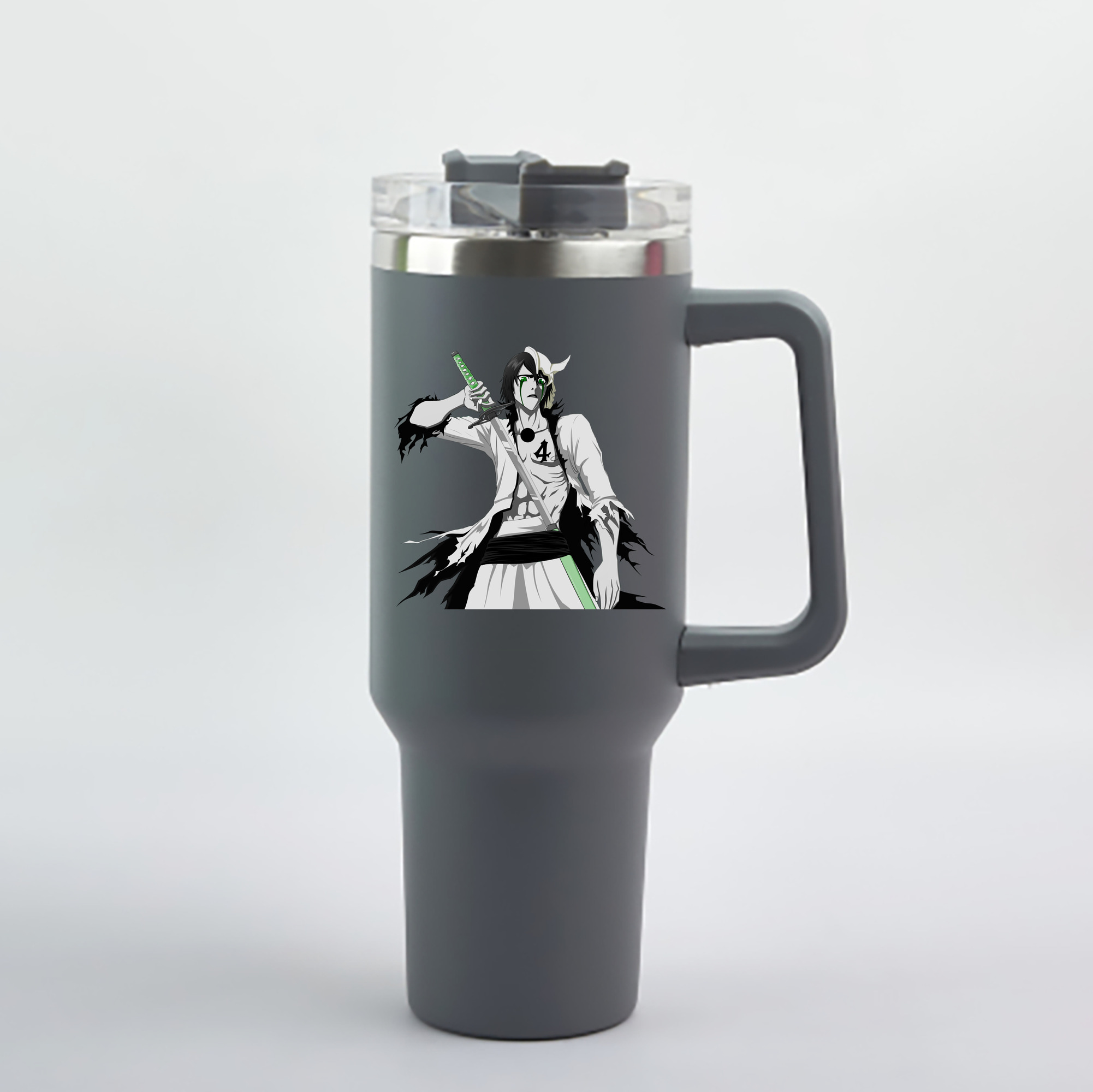 （画像用） ブリーチ ウルキオラ·シファー BLEACH Ulquiorra cifer 1200mL車用タンブラー - クリスタルステッカー（プラスチックストロー付き）