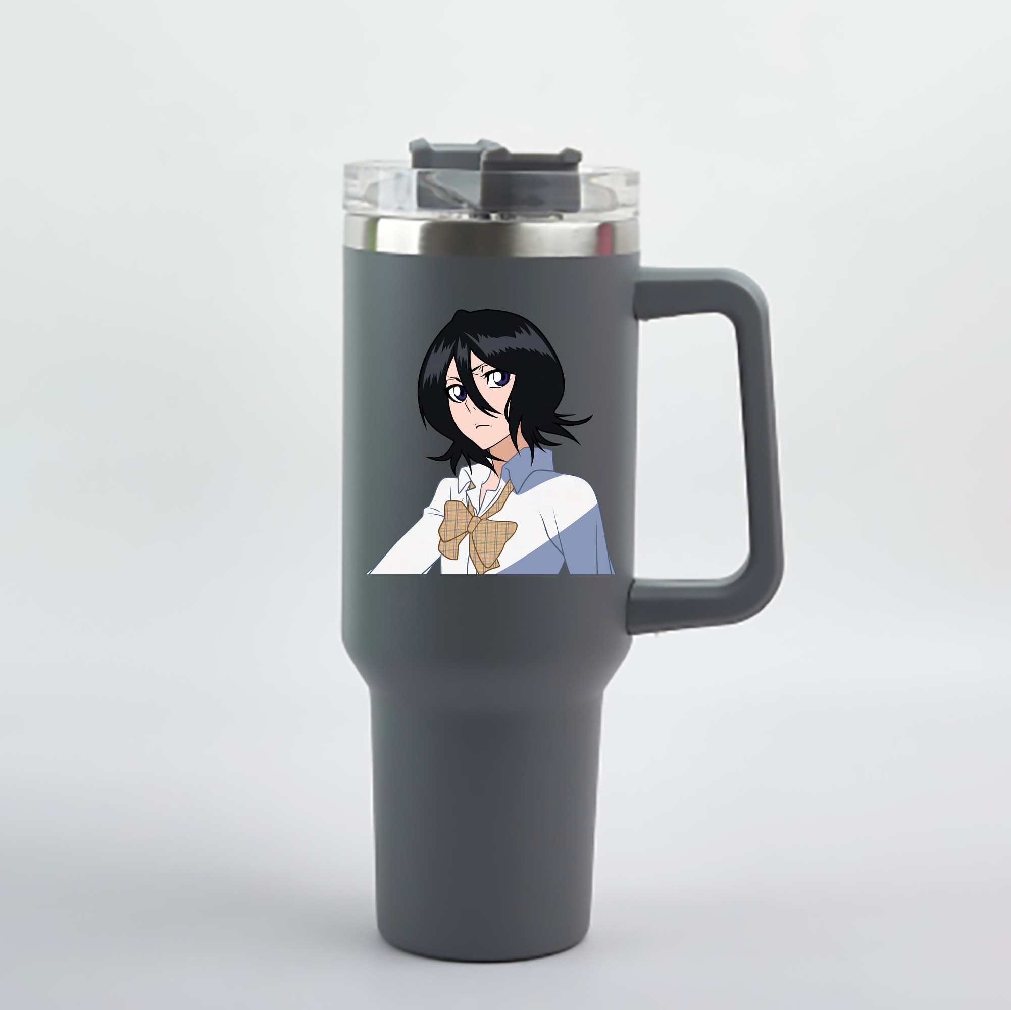 （画像用） ブリーチ 朽木ルキア BLEACH Kuchiki Rukia 1200mL車用タンブラー - クリスタルステッカー（プラスチックストロー付き）