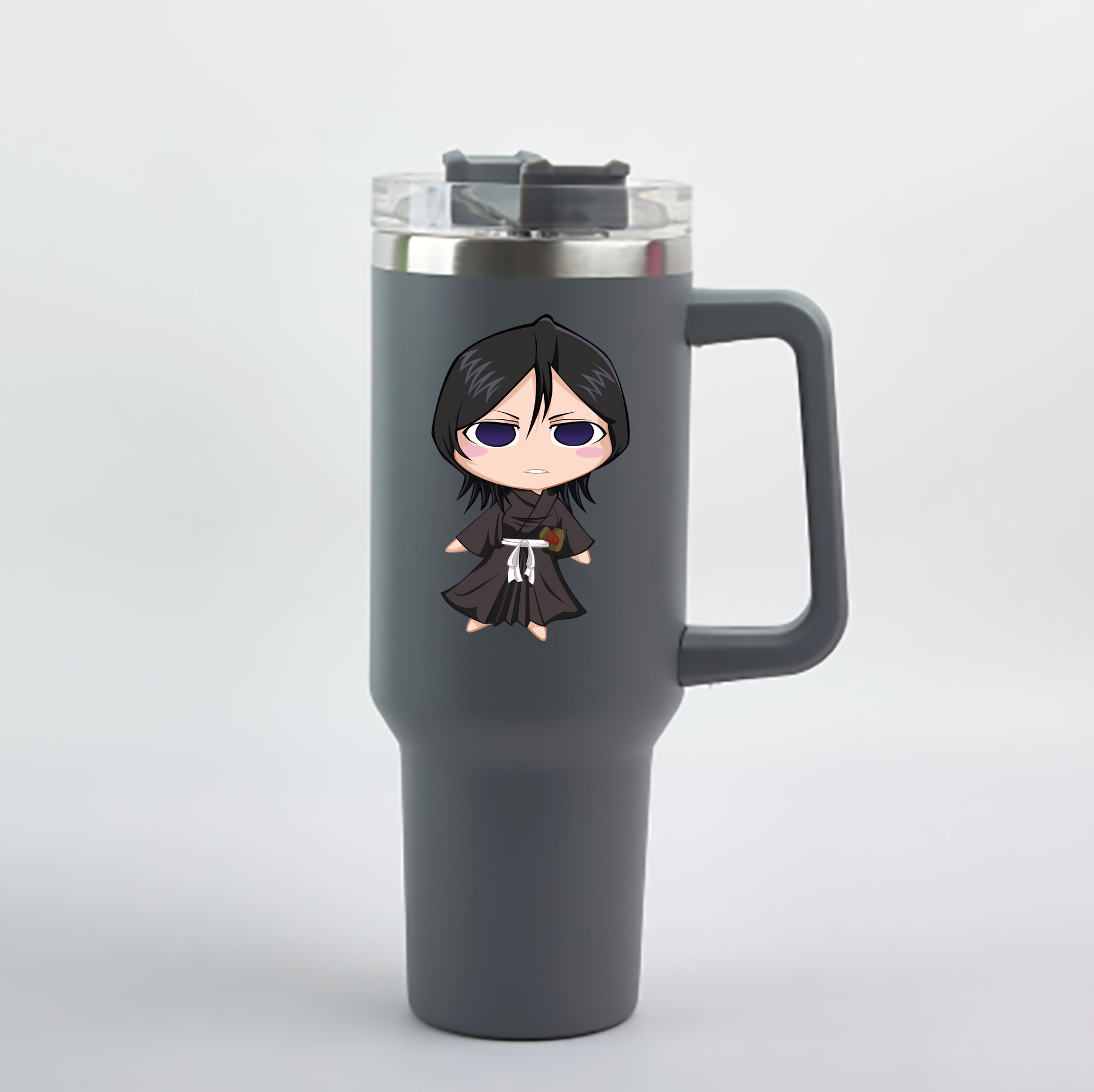 （画像用） ブリーチ 朽木ルキア BLEACH Kuchiki Rukia 1200mL車用タンブラー - クリスタルステッカー（プラスチックストロー付き）