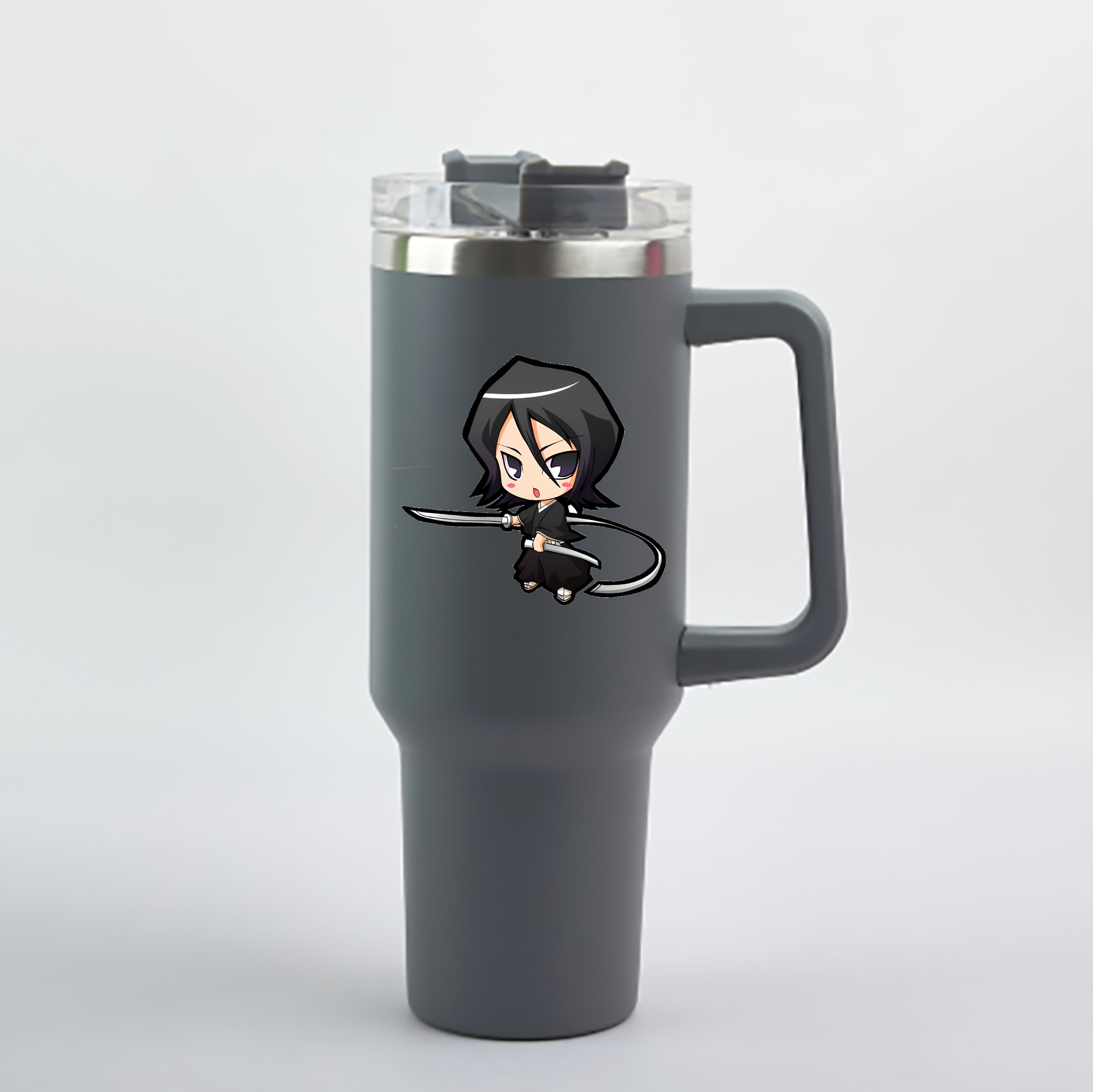 （画像用） ブリーチ 朽木ルキア BLEACH Kuchiki Rukia 1200mL車用タンブラー - クリスタルステッカー（プラスチックストロー付き）