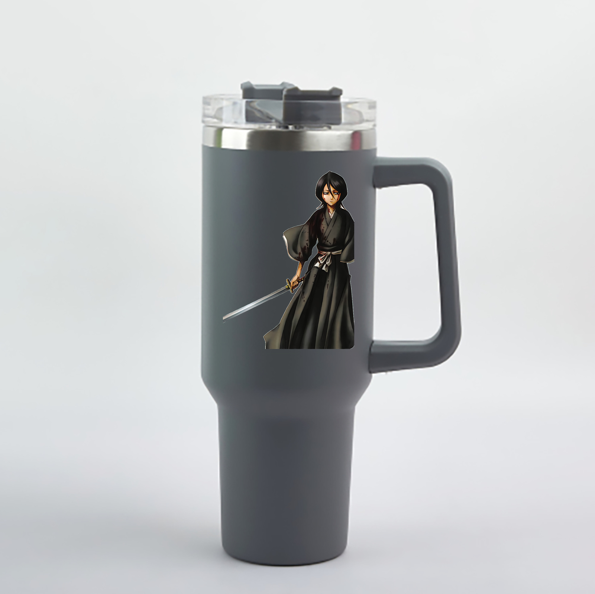（画像用） ブリーチ 朽木ルキア BLEACH Kuchiki Rukia 1200mL車用タンブラー - クリスタルステッカー（プラスチックストロー付き）