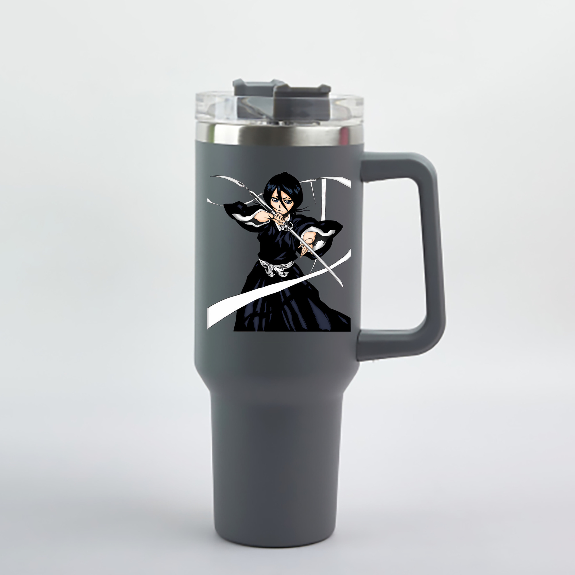 （画像用） ブリーチ 朽木ルキア BLEACH Kuchiki Rukia 1200mL車用タンブラー - クリスタルステッカー（プラスチックストロー付き）