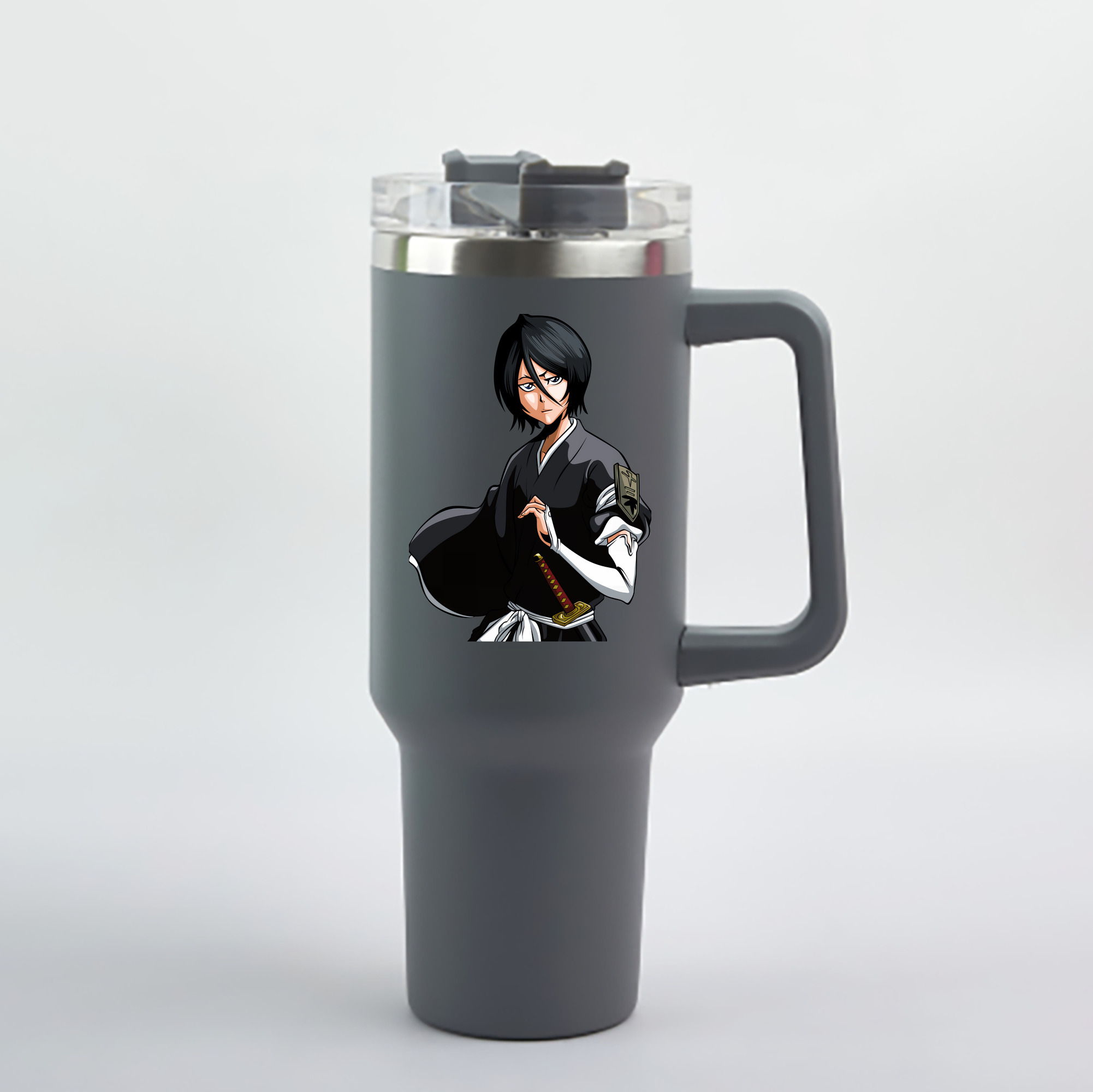 （画像用） ブリーチ 朽木ルキア BLEACH Kuchiki Rukia 1200mL車用タンブラー - クリスタルステッカー（プラスチックストロー付き）
