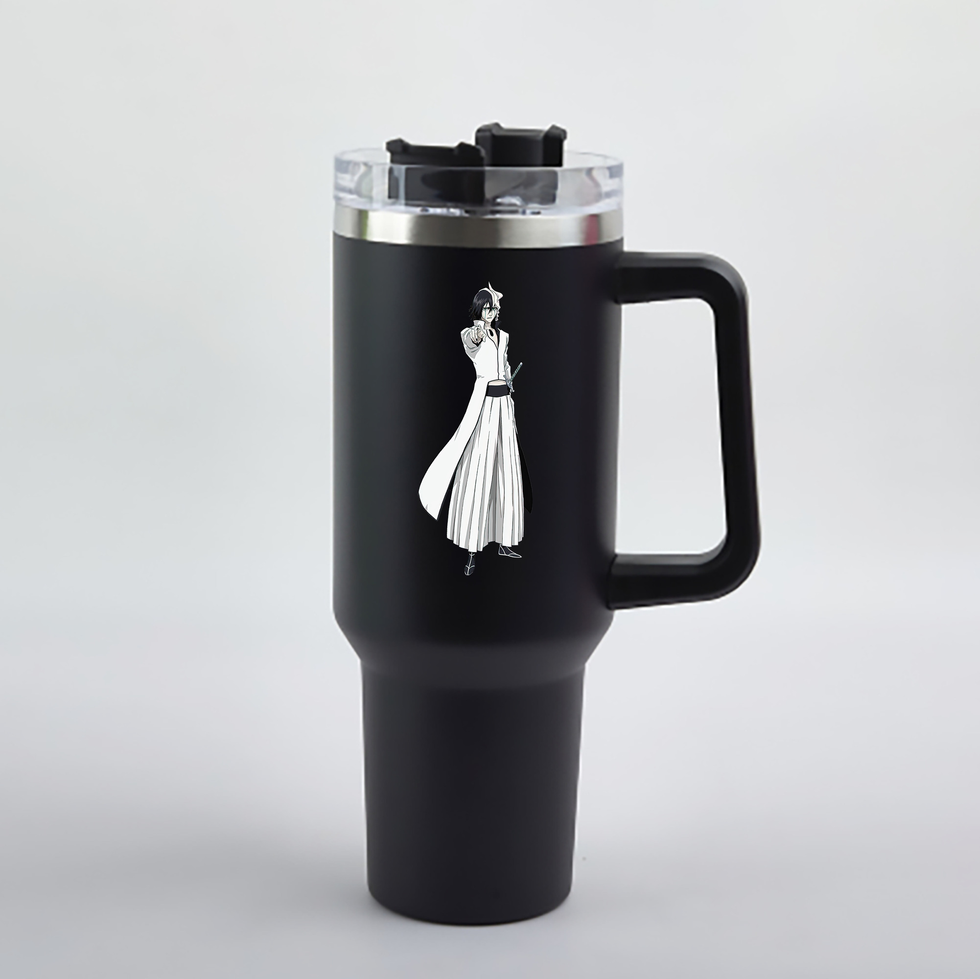 （画像用） ブリーチ ウルキオラ·シファー BLEACH Ulquiorra cifer 1200mL車用タンブラー - クリスタルステッカー（プラスチックストロー付き）