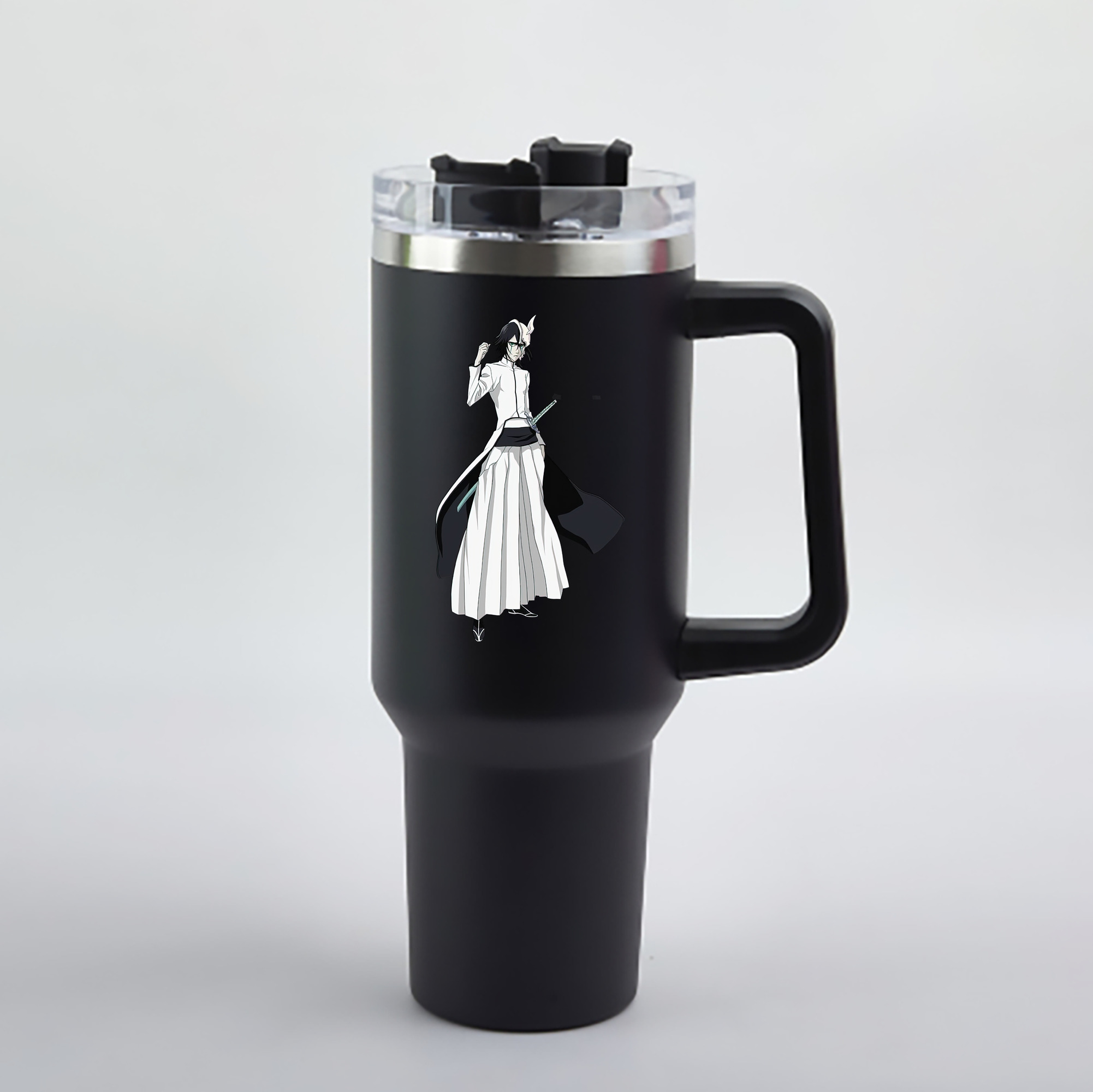 （画像用） ブリーチ ウルキオラ·シファー BLEACH Ulquiorra cifer 1200mL車用タンブラー - クリスタルステッカー（プラスチックストロー付き）
