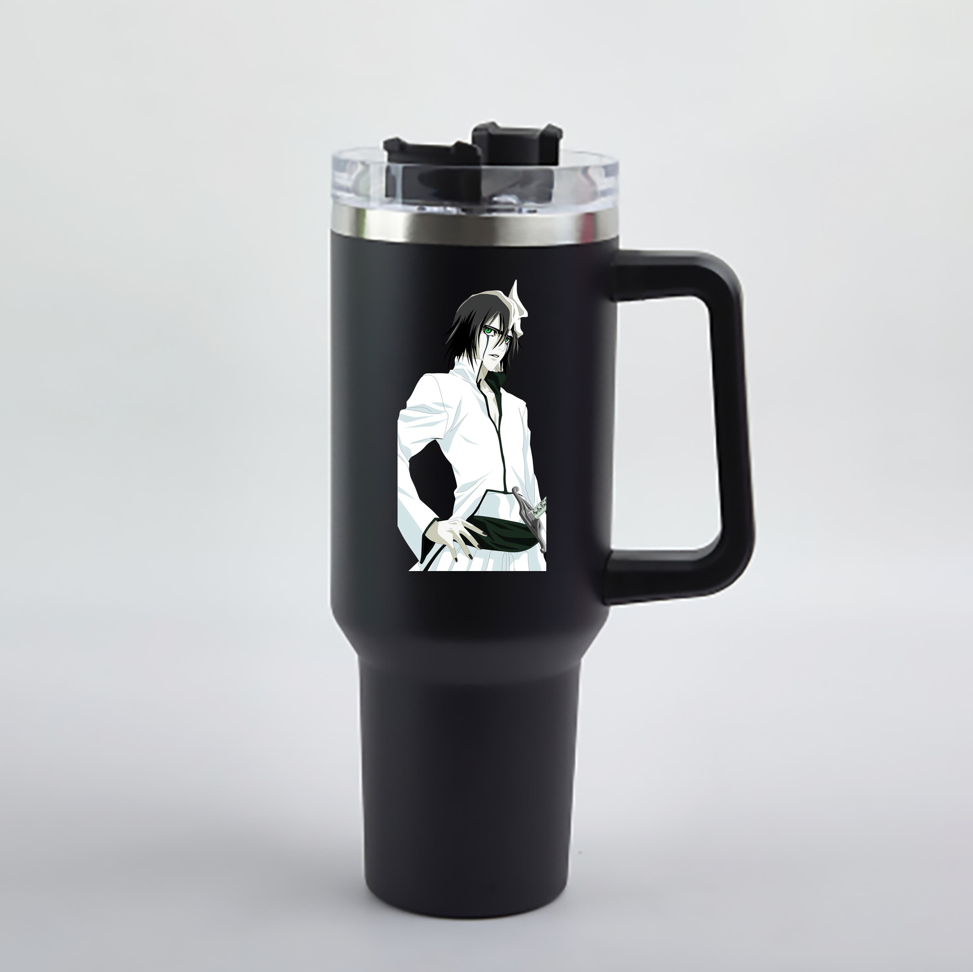 （画像用） ブリーチ ウルキオラ·シファー BLEACH Ulquiorra cifer 1200mL車用タンブラー - クリスタルステッカー（プラスチックストロー付き）