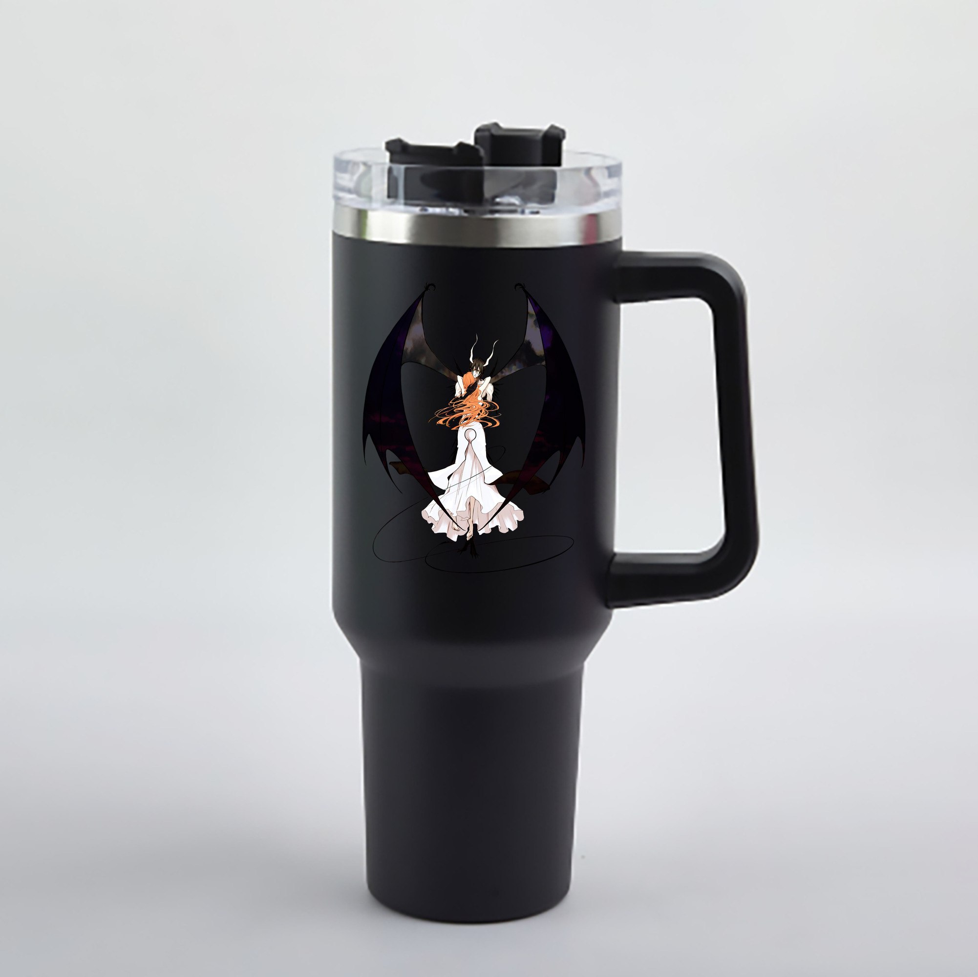 （画像用） ブリーチ ウルキオラ·シファー BLEACH Ulquiorra cifer 1200mL車用タンブラー - クリスタルステッカー（プラスチックストロー付き）