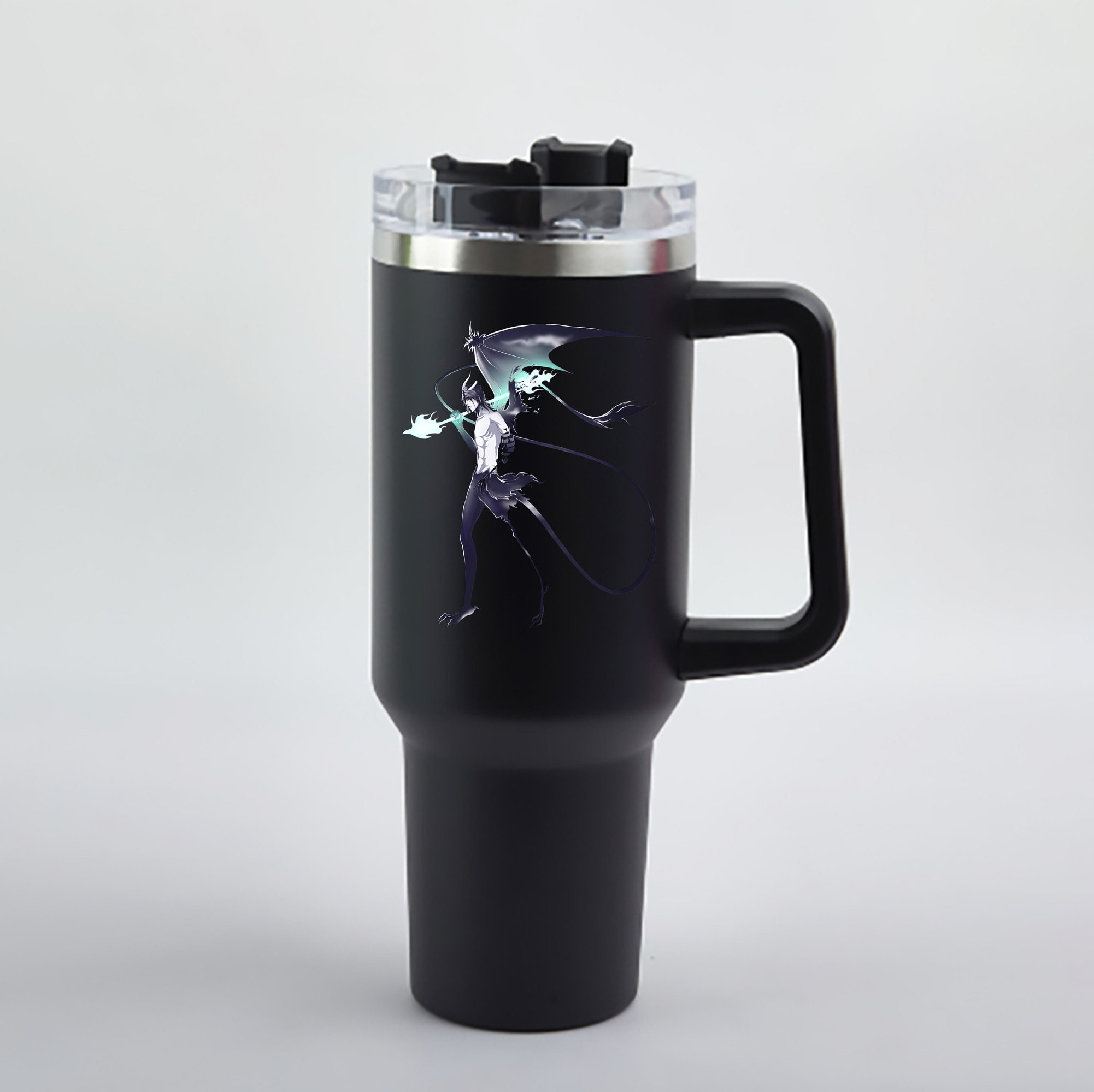 （画像用） ブリーチ ウルキオラ·シファー BLEACH Ulquiorra cifer 1200mL車用タンブラー - クリスタルステッカー（プラスチックストロー付き）