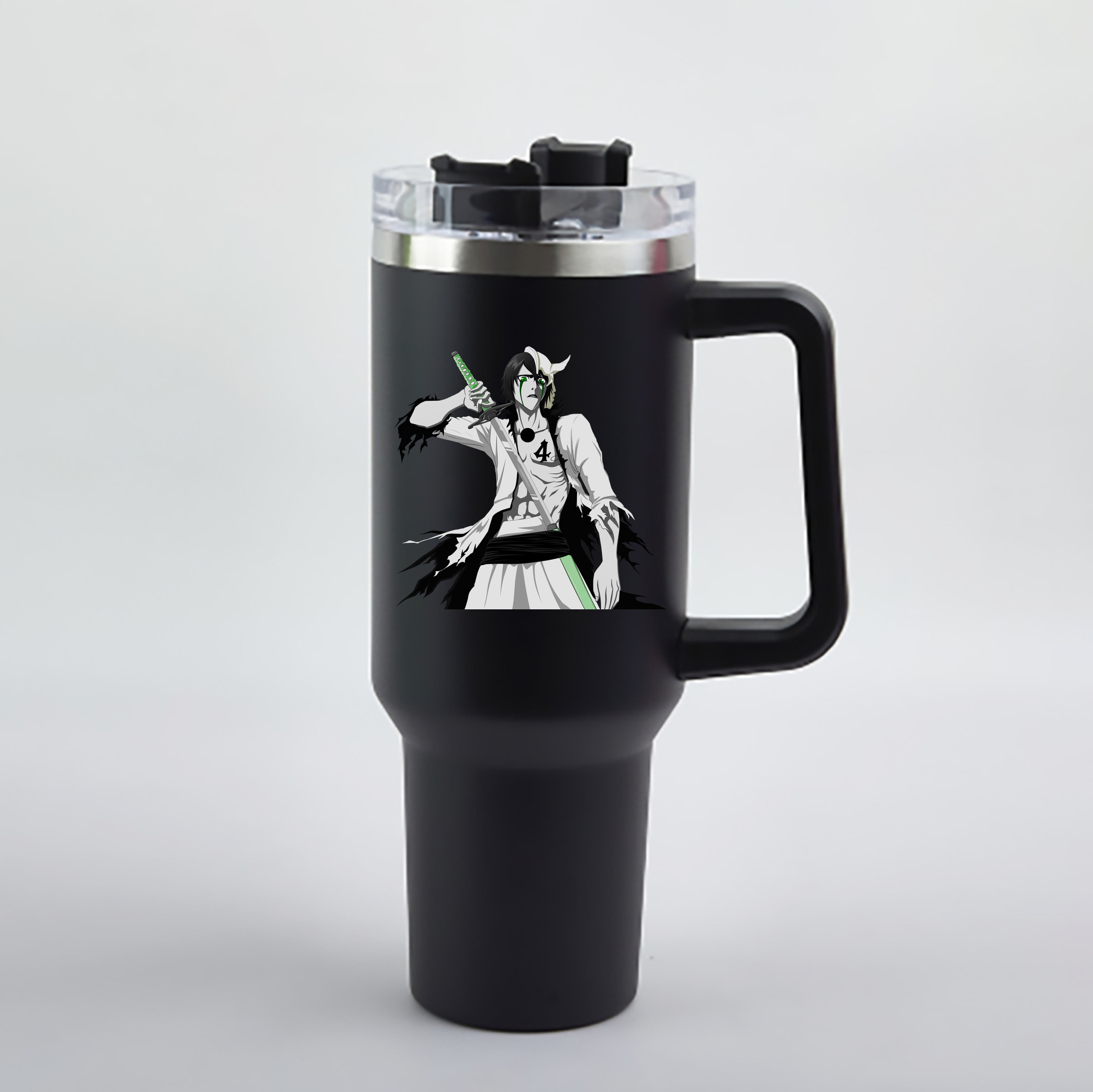 （画像用） ブリーチ ウルキオラ·シファー BLEACH Ulquiorra cifer 1200mL車用タンブラー - クリスタルステッカー（プラスチックストロー付き）