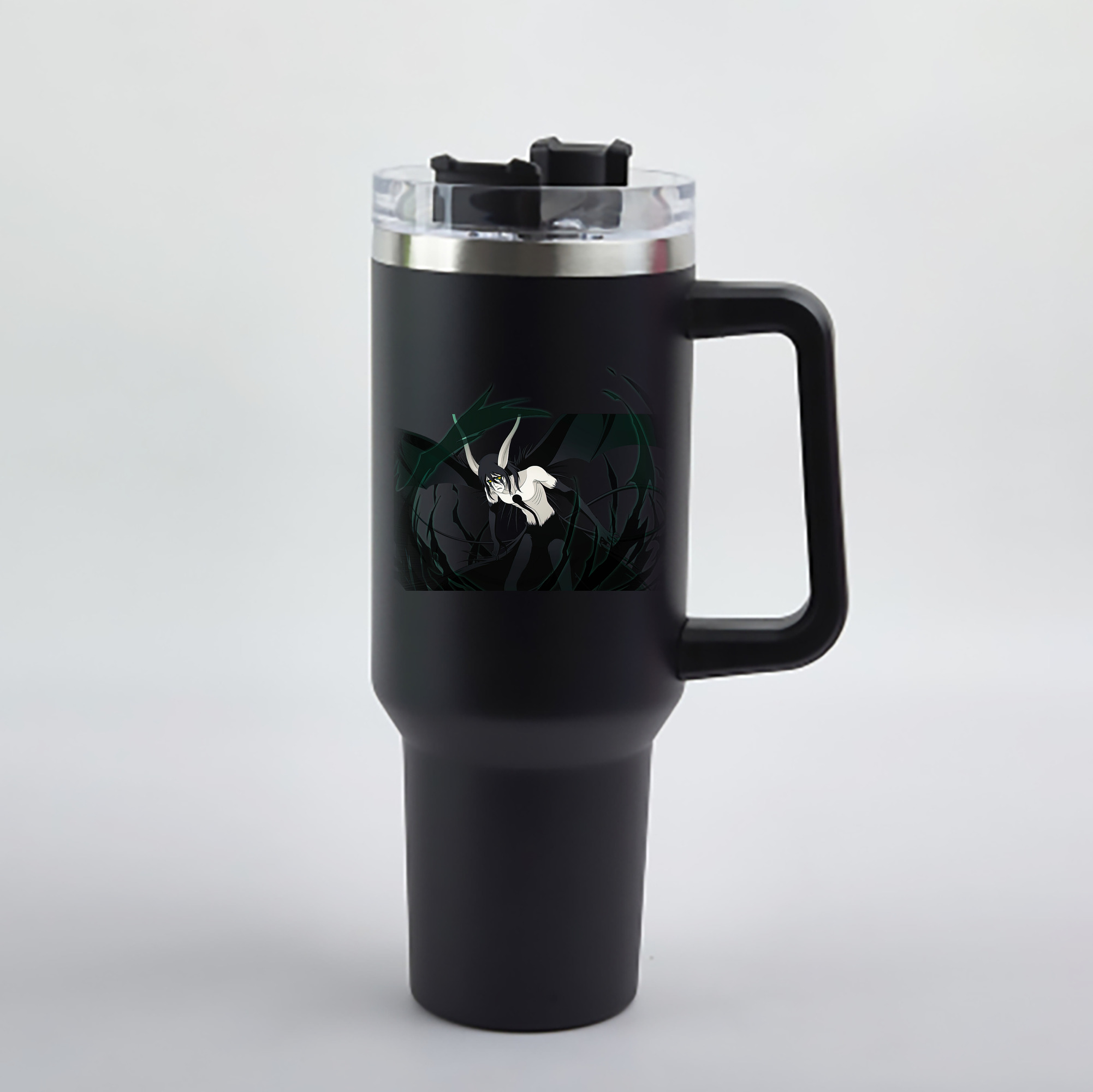 （画像用） ブリーチ ウルキオラ·シファー BLEACH Ulquiorra cifer 1200mL車用タンブラー - クリスタルステッカー（プラスチックストロー付き）