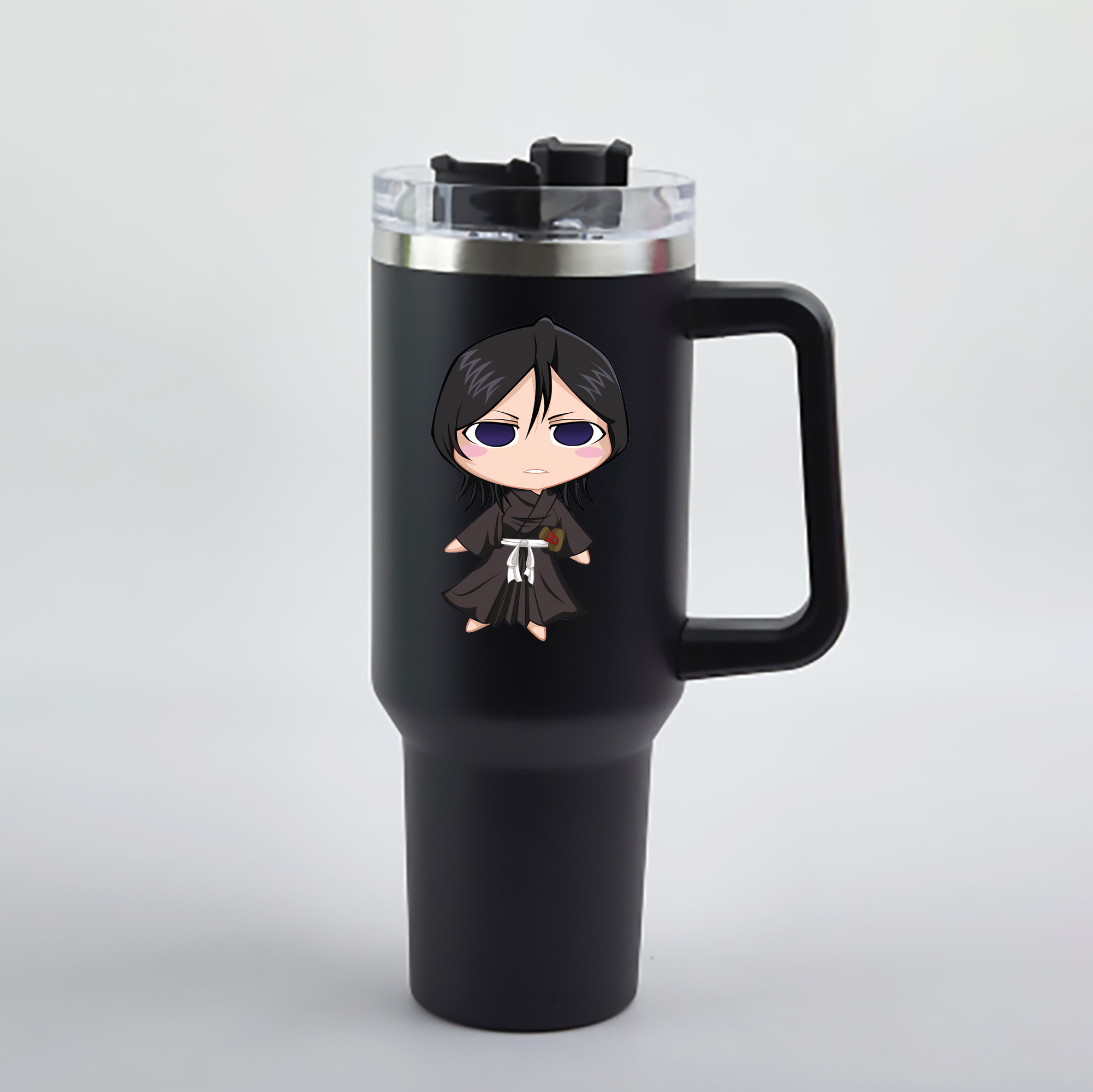 （画像用） ブリーチ 朽木ルキア BLEACH Kuchiki Rukia 1200mL車用タンブラー - クリスタルステッカー（プラスチックストロー付き）