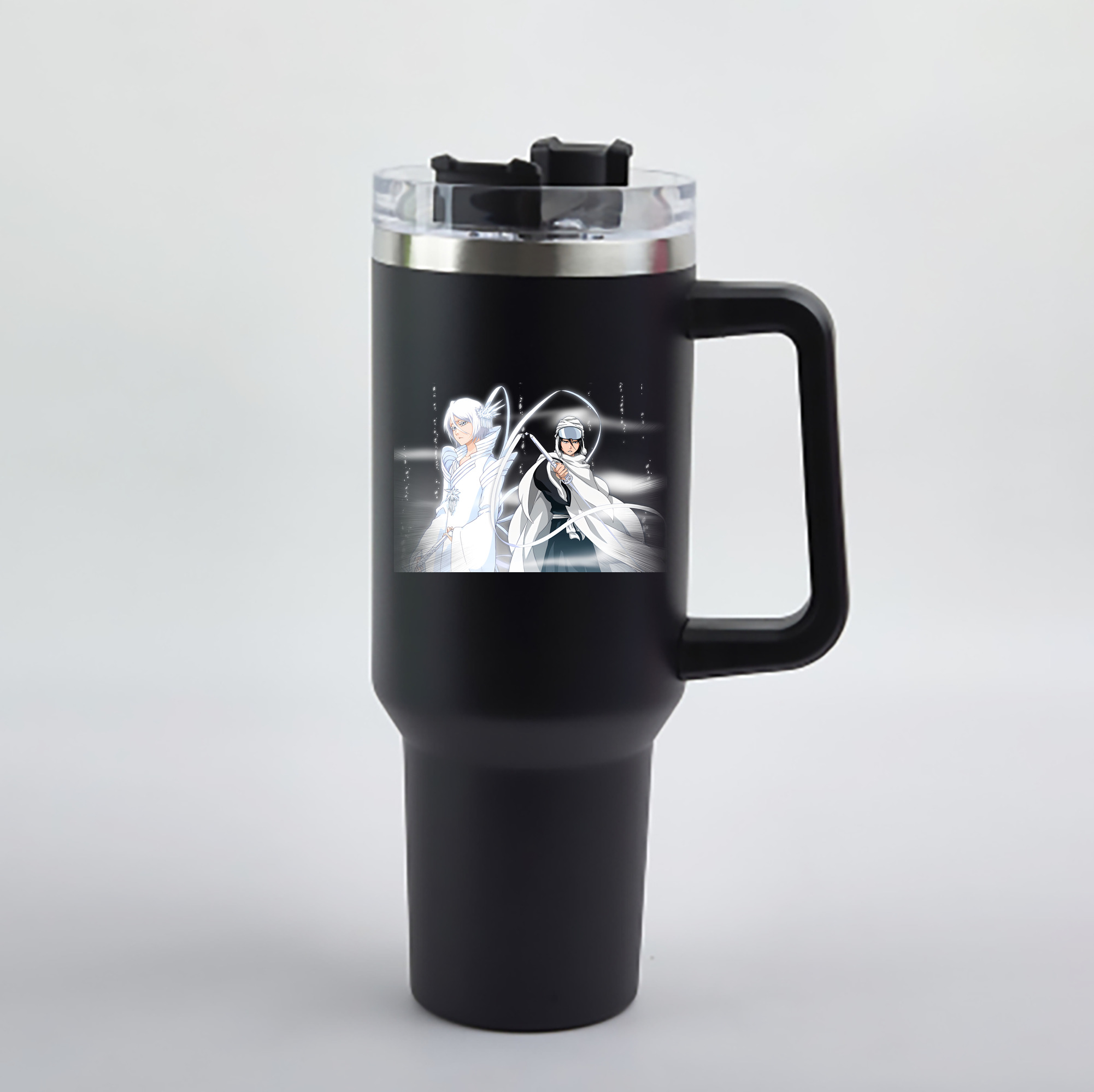 （画像用） ブリーチ 朽木ルキア BLEACH Kuchiki Rukia 1200mL車用タンブラー - クリスタルステッカー（プラスチックストロー付き）