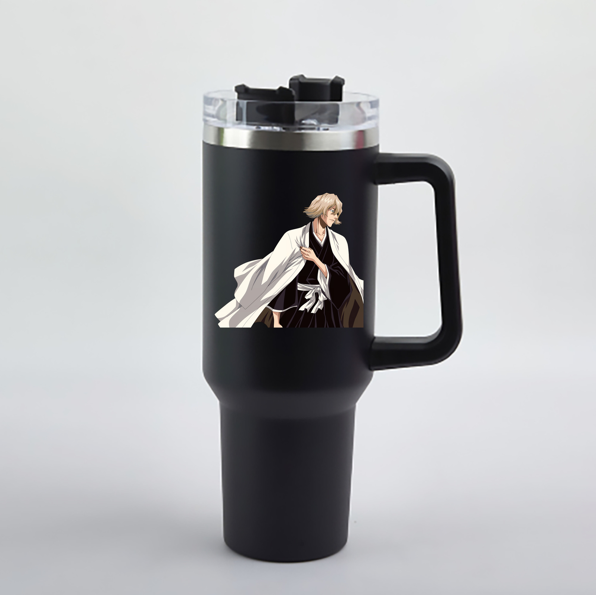 （画像用） "ブリーチ 浦原 喜助（うらはら きすけ） BLEACH Urahara Kisuke " 1200mL車用タンブラー - クリスタルステッカー（プラスチックストロー付き）