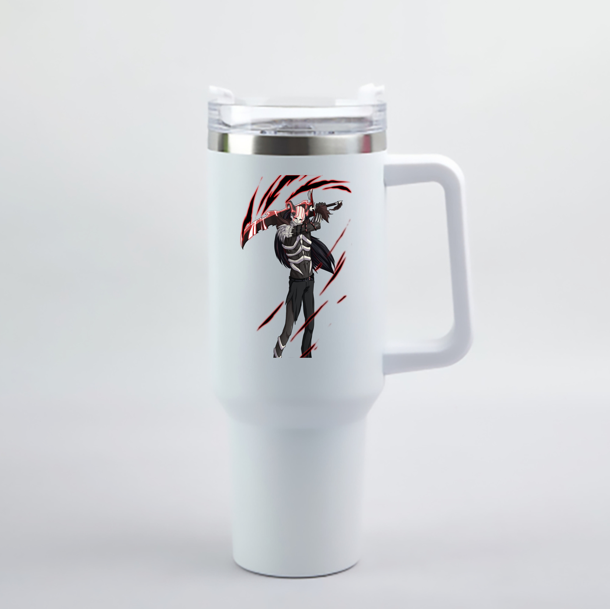 （画像用） ブリーチ 黒崎一護（くろさき いちご）BLEACH Kurosaki Ichigo 1200mL車用タンブラー - クリスタルステッカー（プラスチックストロー付き）